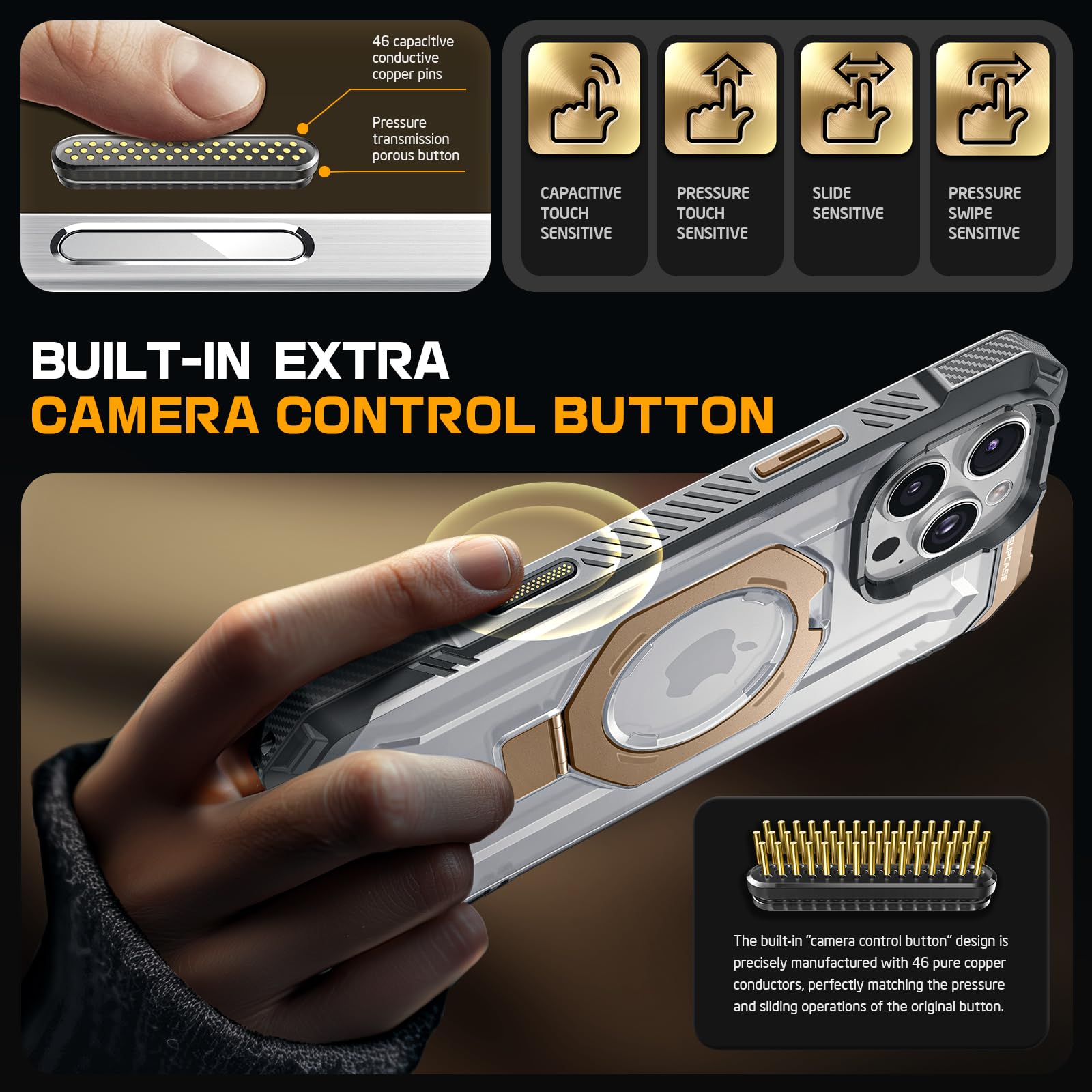 Foto 4 pulgar | Funda Para Teléfono Supcase Unicorn Beetle Grip Para Iphone 16 Pro Max - Venta Internacional.