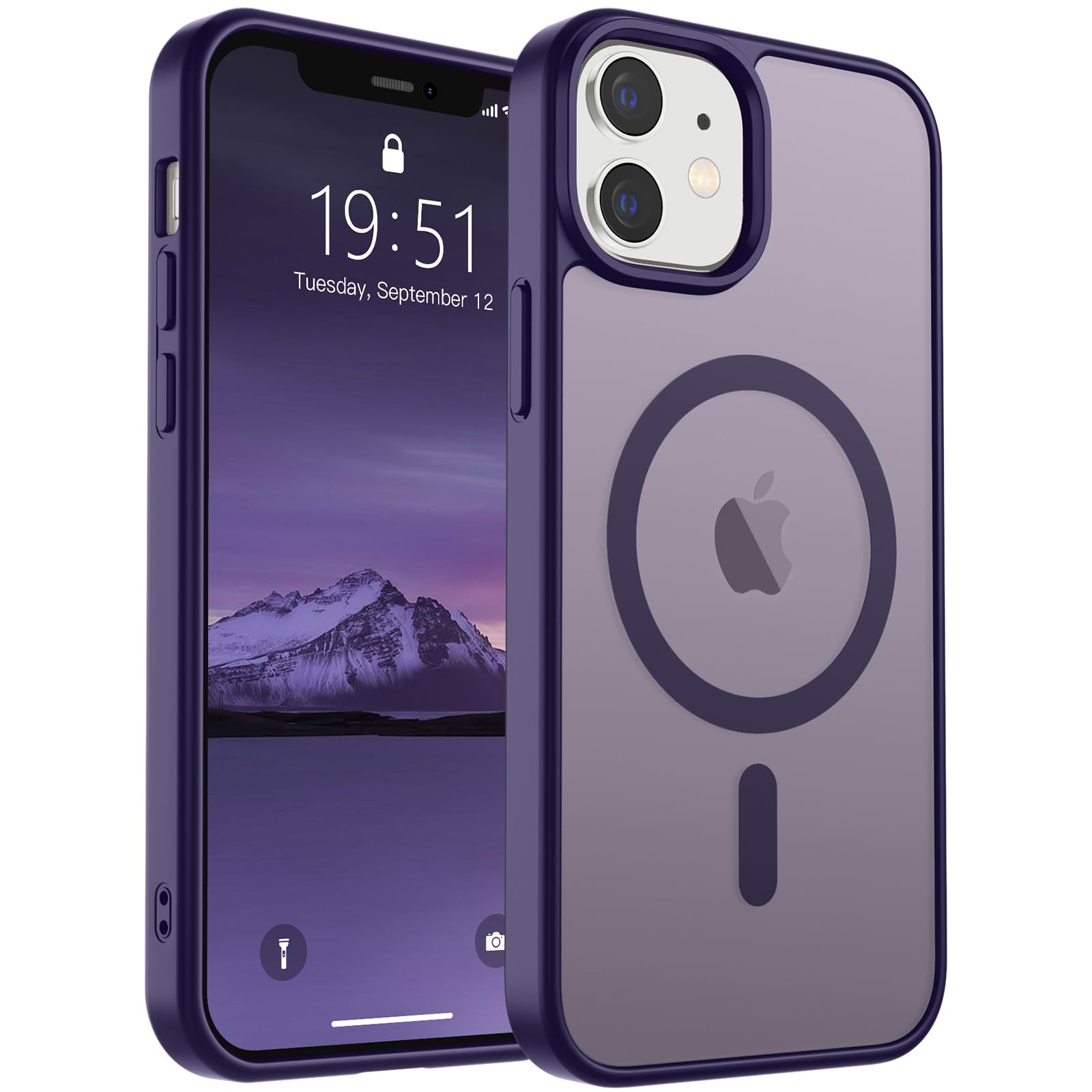 Foto 2 pulgar | Funda Magnética Supfine Para Iphone 12/12 Pro, Color Morado Oscuro - Venta Internacional.