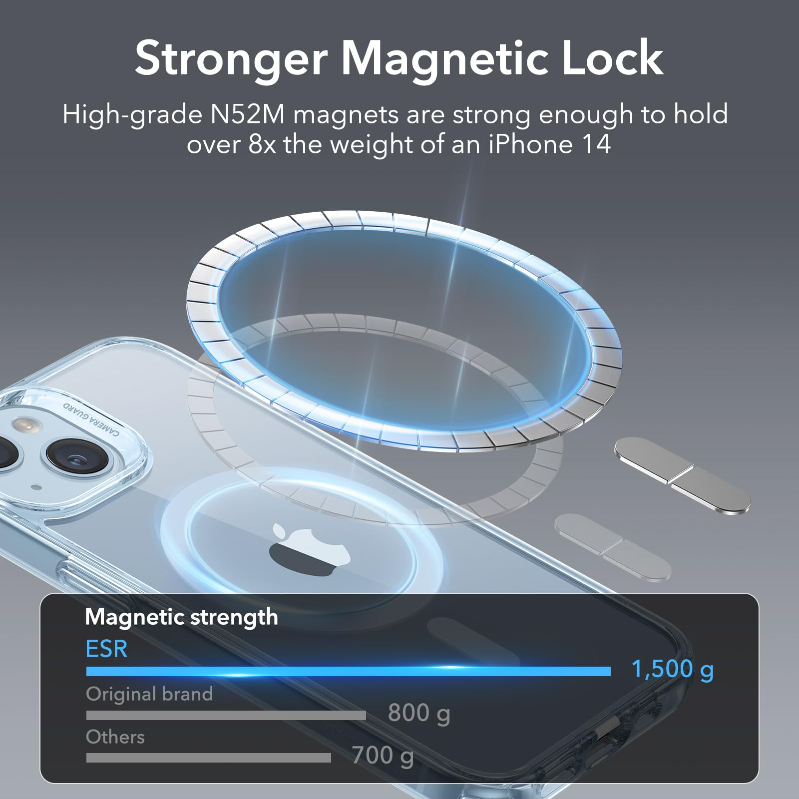Foto 5 pulgar | Funda Esr Classic Hybrid Halolock Para Iphone 14/13 Azul - Venta Internacional.