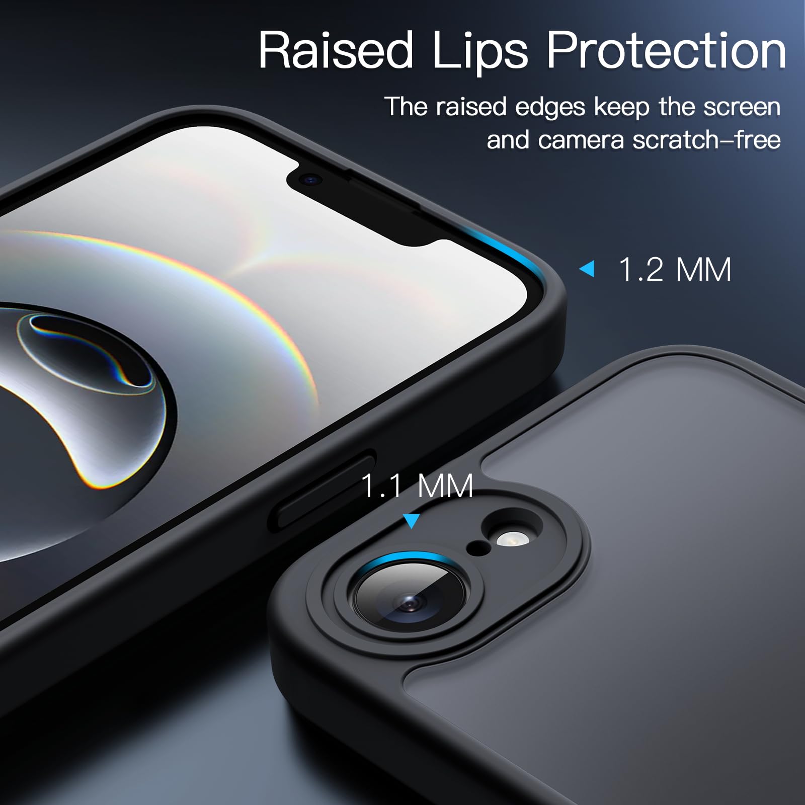 Foto 6 pulgar | Funda Jetech Matte Para Iphone 16e De 6.1 Pulgadas 2025, Color Negro - Venta Internacional.