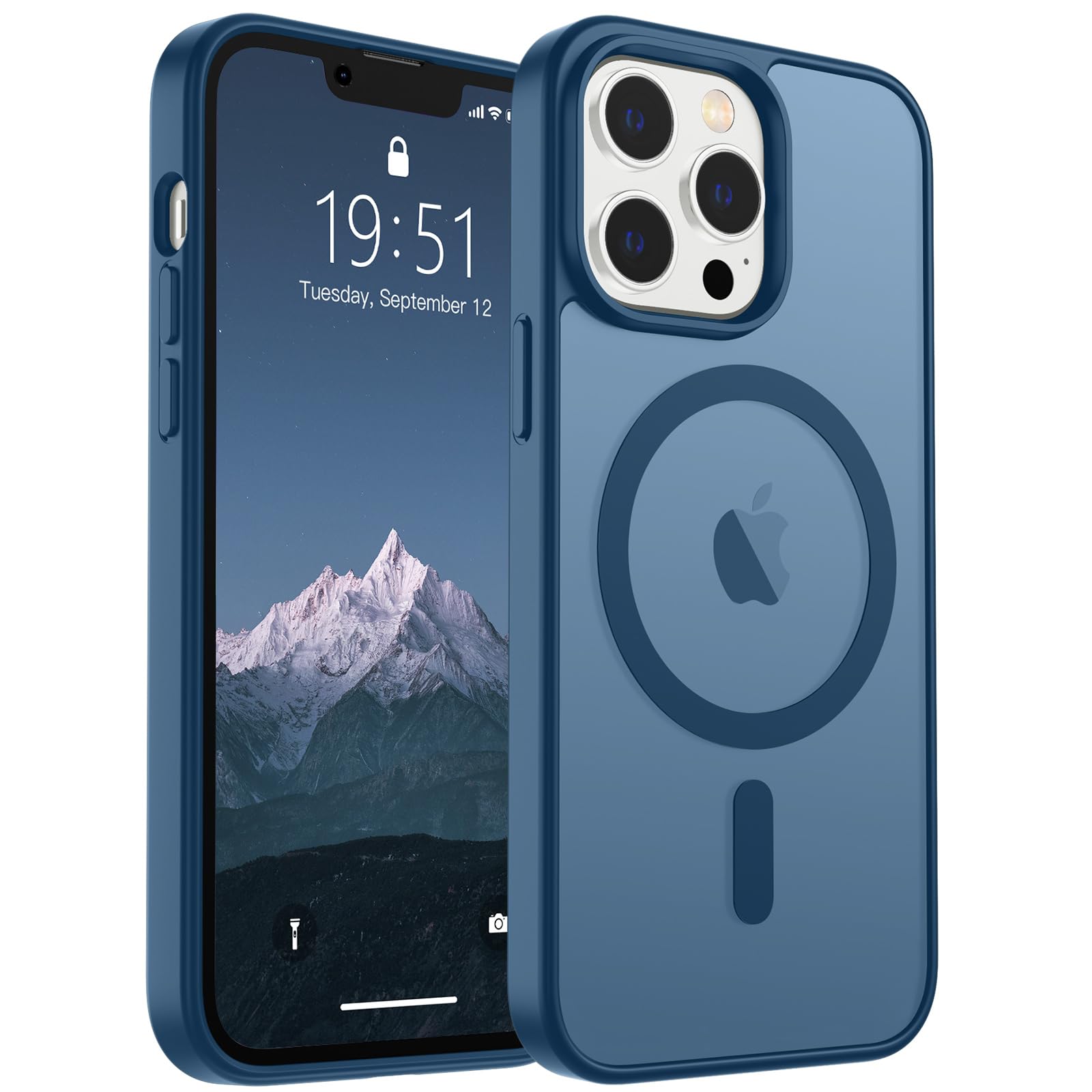 Foto 2 pulgar | Funda Magnética Supfine Para Iphone 12 Pro Max Deep Blue - Venta Internacional.