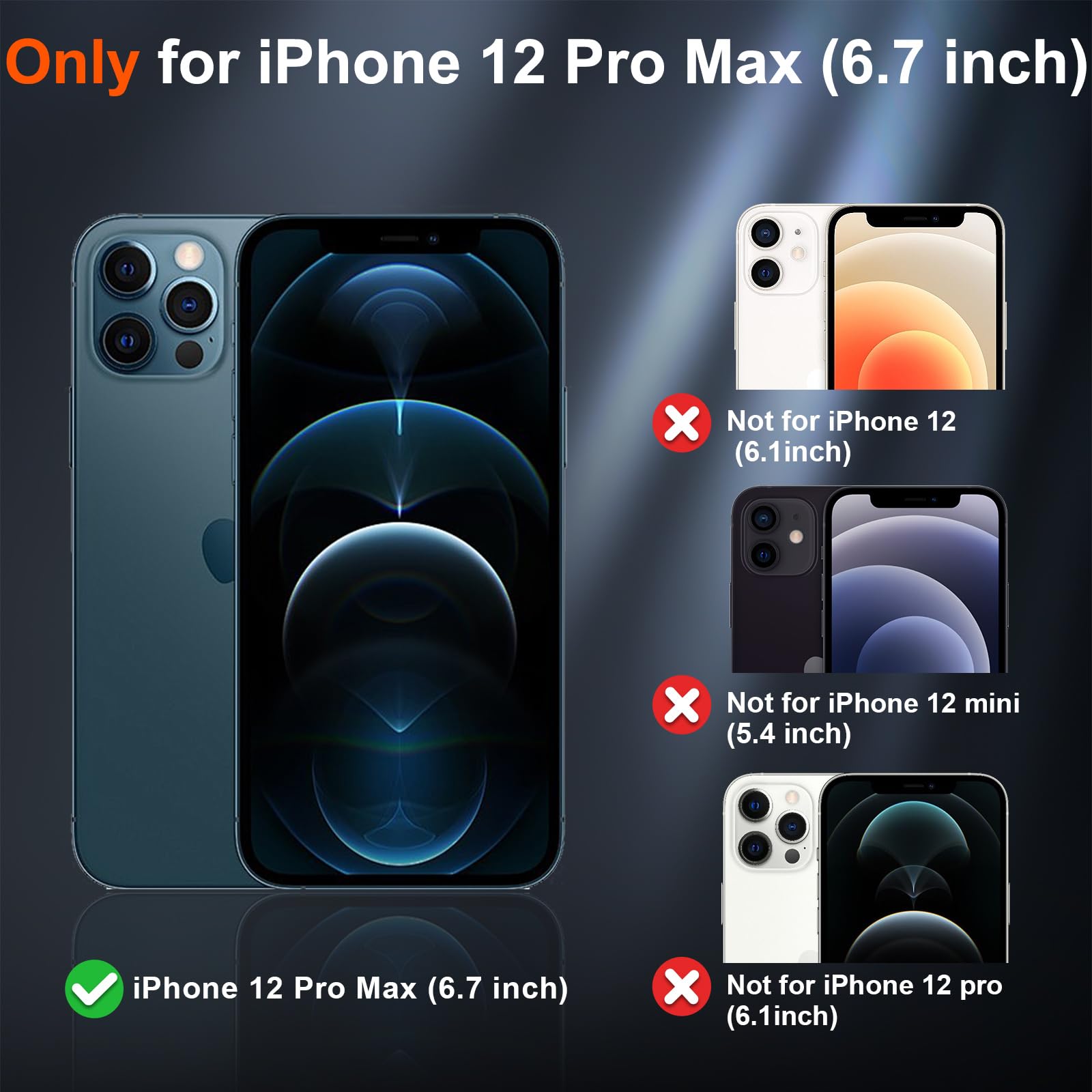 Foto 3 pulgar | Funda Magnética Supfine Para Iphone 12 Pro Max Deep Blue - Venta Internacional.