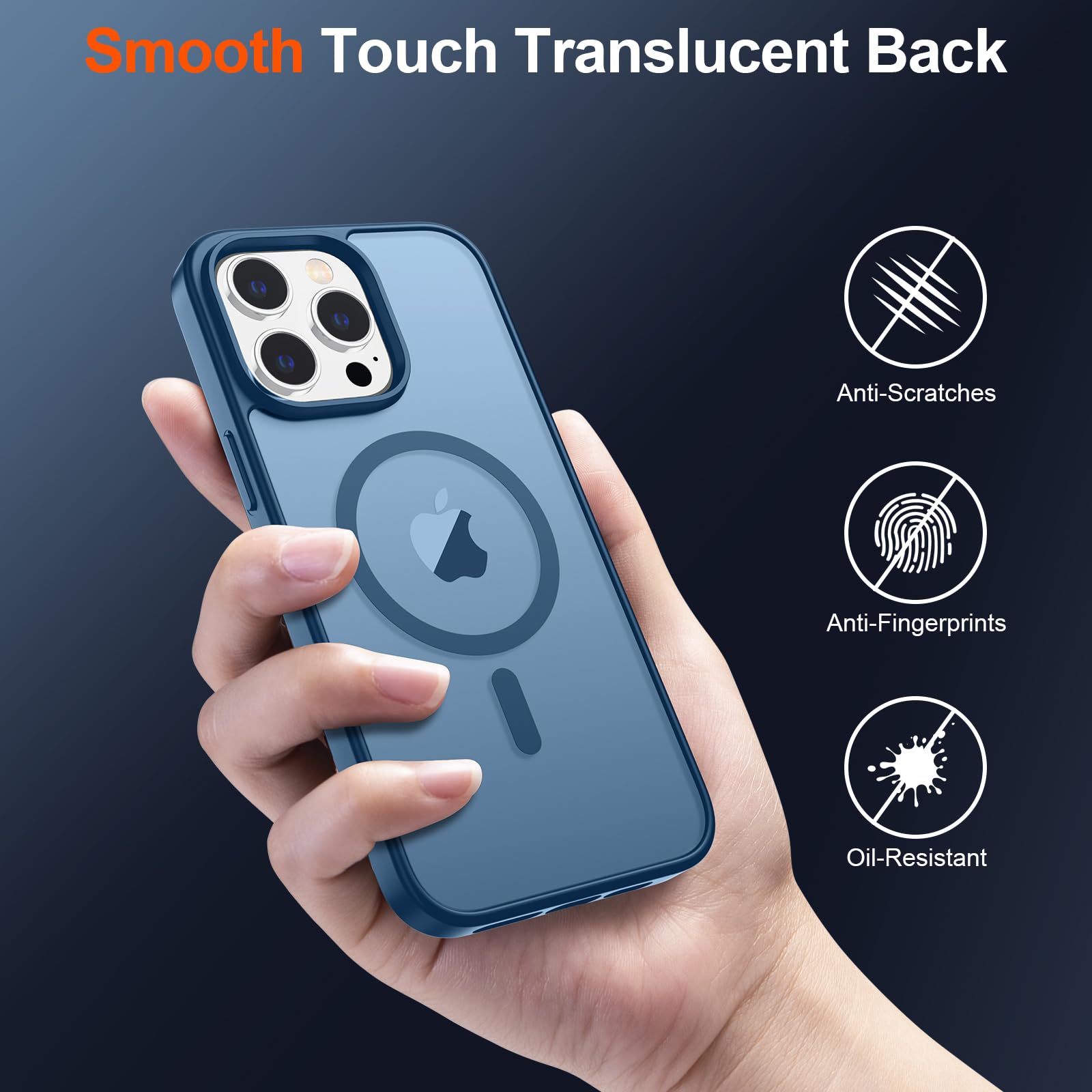 Foto 7 pulgar | Funda Magnética Supfine Para Iphone 12 Pro Max Deep Blue - Venta Internacional.