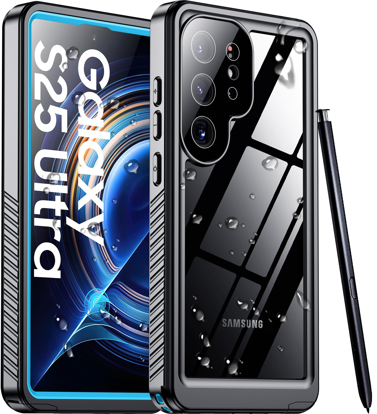 Foto 2 pulgar | Funda De Teléfono Temdan Impermeable Con Lente Para Samsung Galaxy S25 Ultra - Venta Internacional.