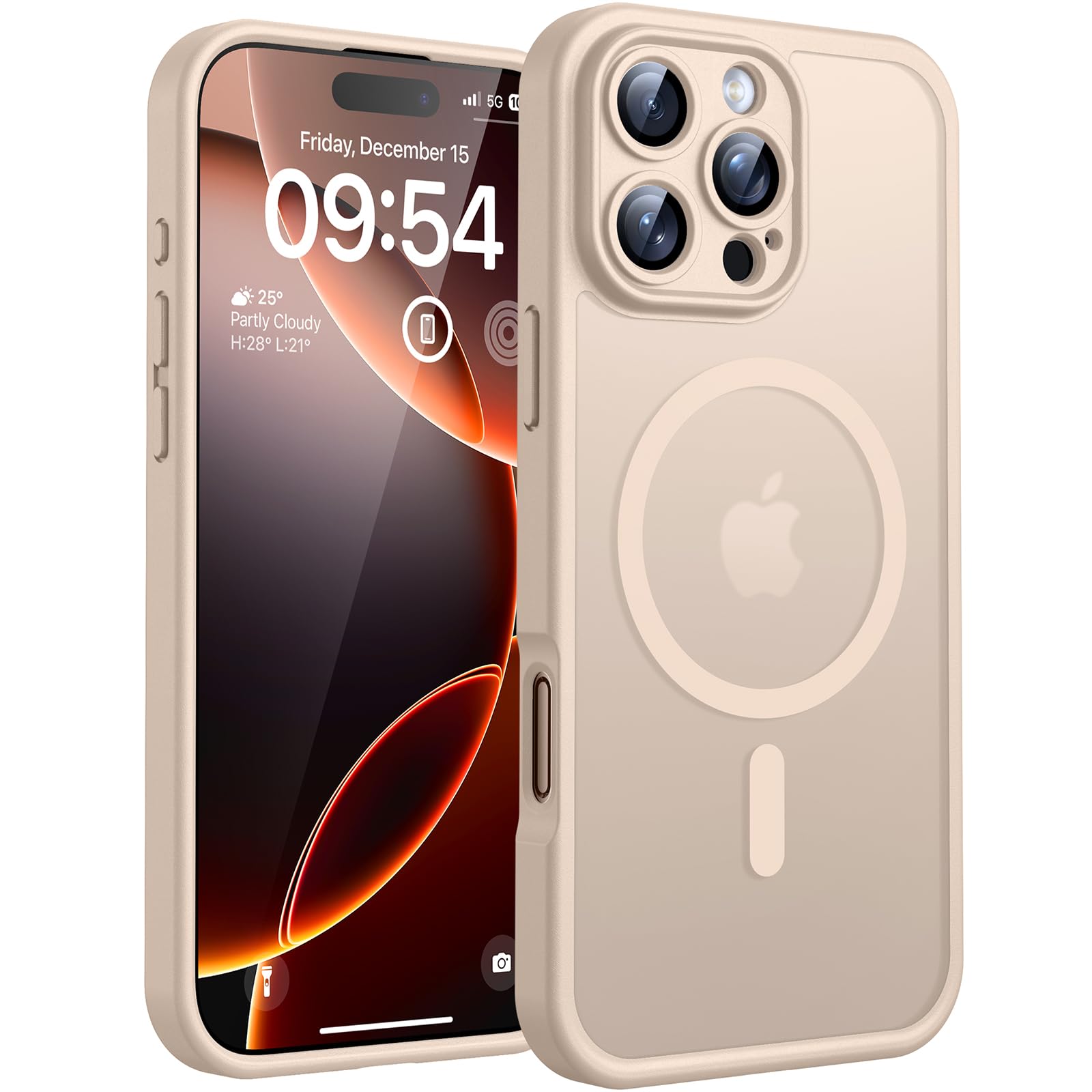 Foto 2 pulgar | Funda De Teléfono Tocol Magnetic Para Iphone 16 Pro Max De 6.9 Pulgadas, Color Dorado - Venta Internacional.