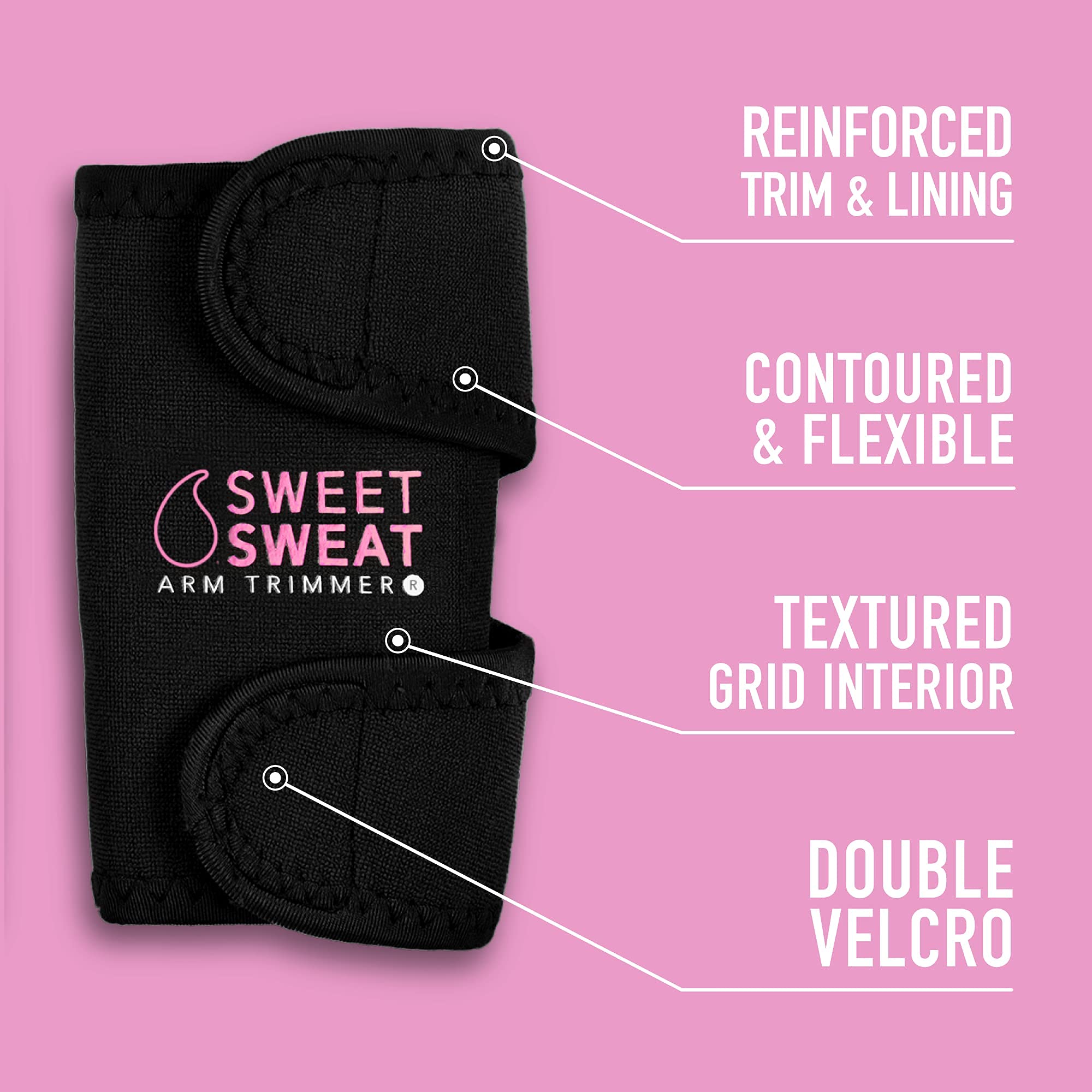 Foto 6 pulgar | Recortadora De Brazos Sports Research Sweet Sweat De Neopreno Rosa M - Venta Internacional.