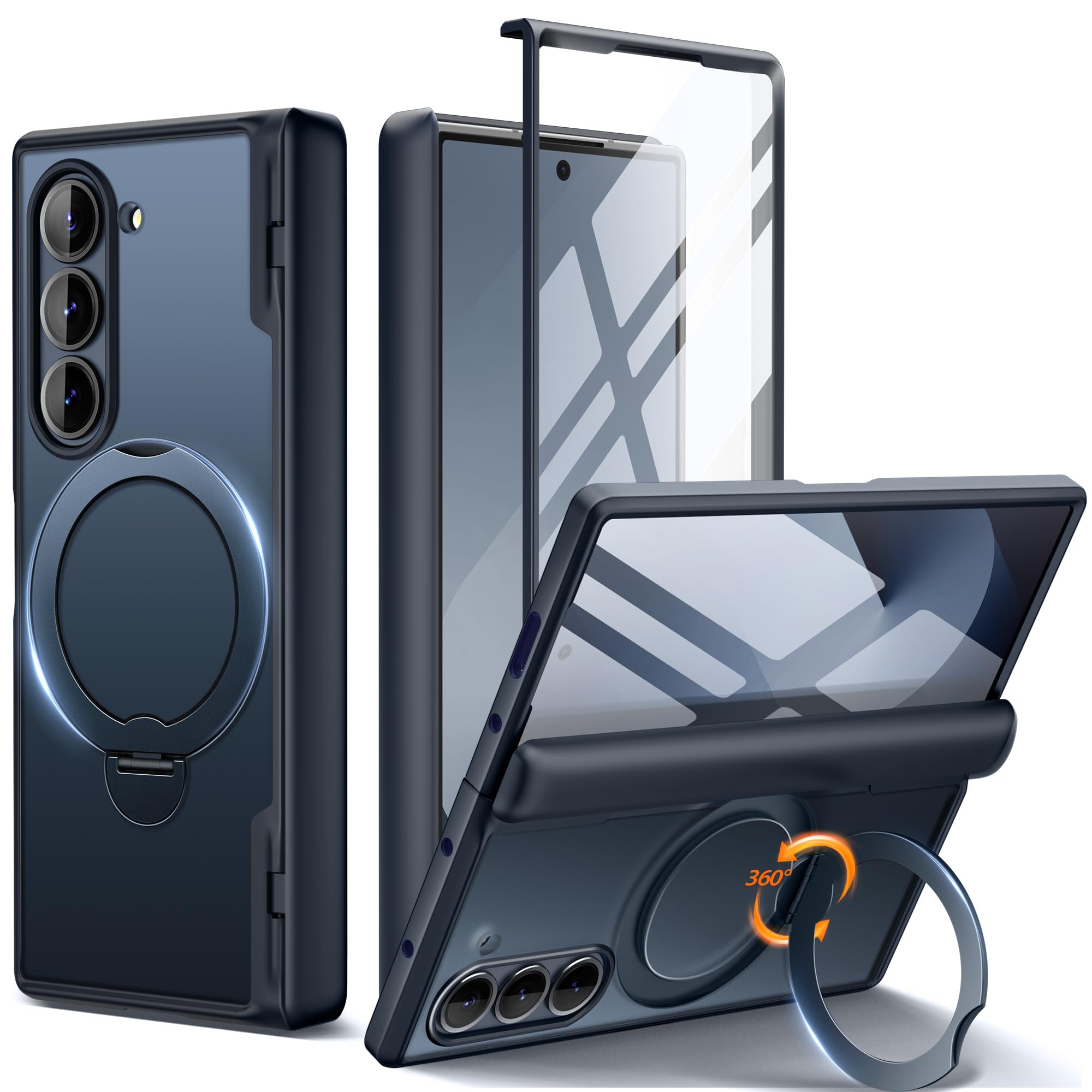 Foto 2 pulgar | Funda Mobosi Para Samsung Galaxy Z Fold 6 Con Soporte Negro - Venta Internacional.
