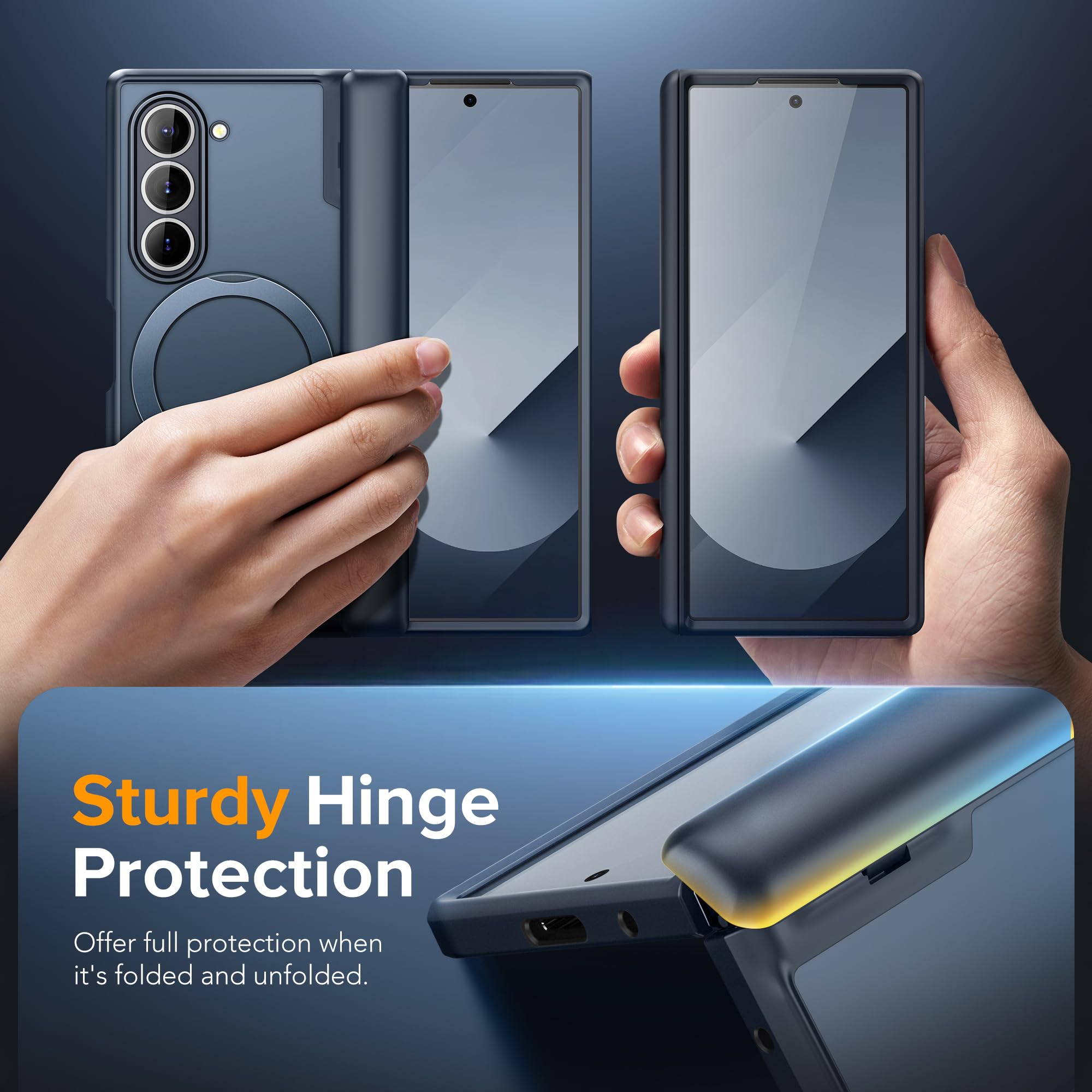 Foto 6 pulgar | Funda Mobosi Para Samsung Galaxy Z Fold 6 Con Soporte Negro - Venta Internacional.