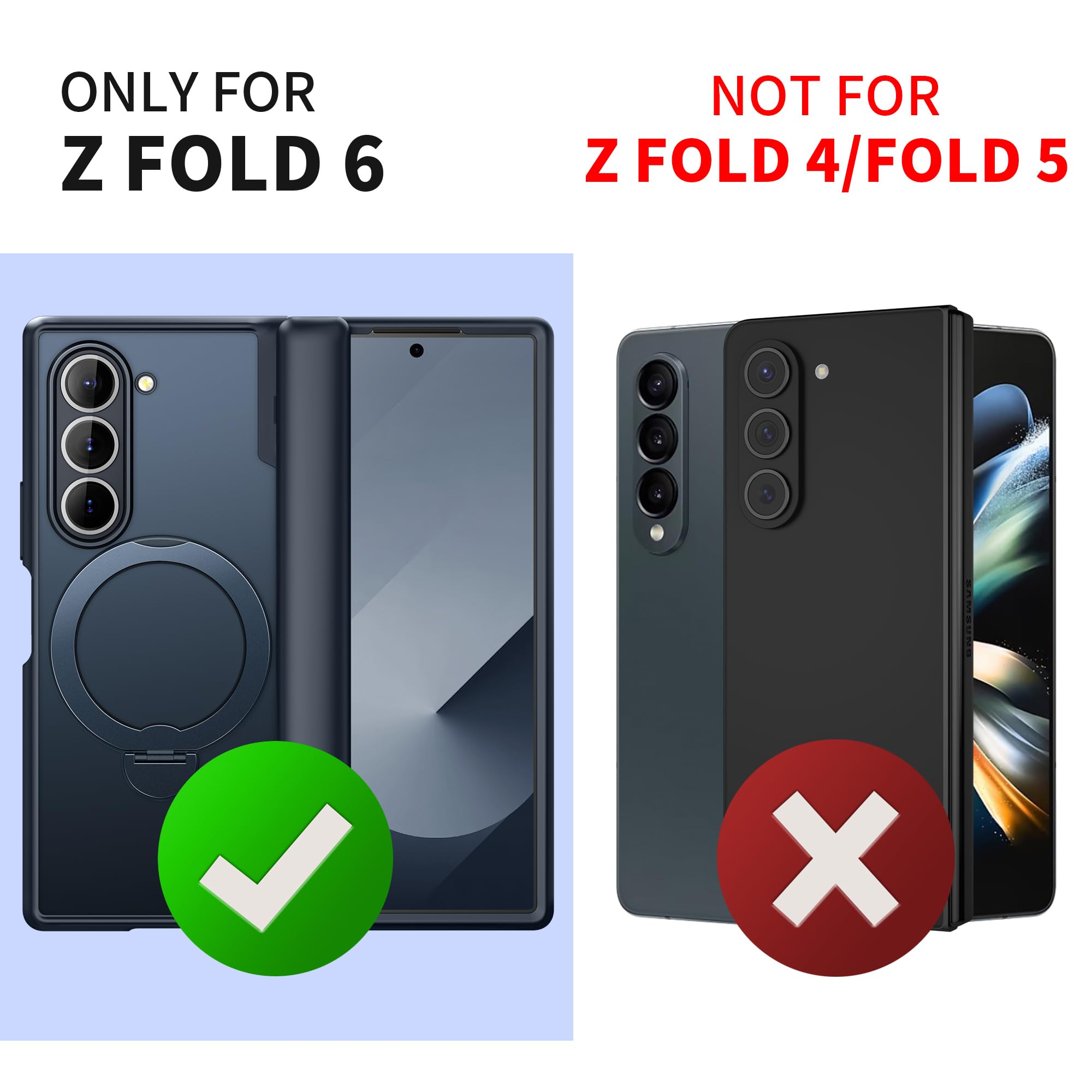Foto 7 pulgar | Funda Mobosi Para Samsung Galaxy Z Fold 6 Con Soporte Negro - Venta Internacional.
