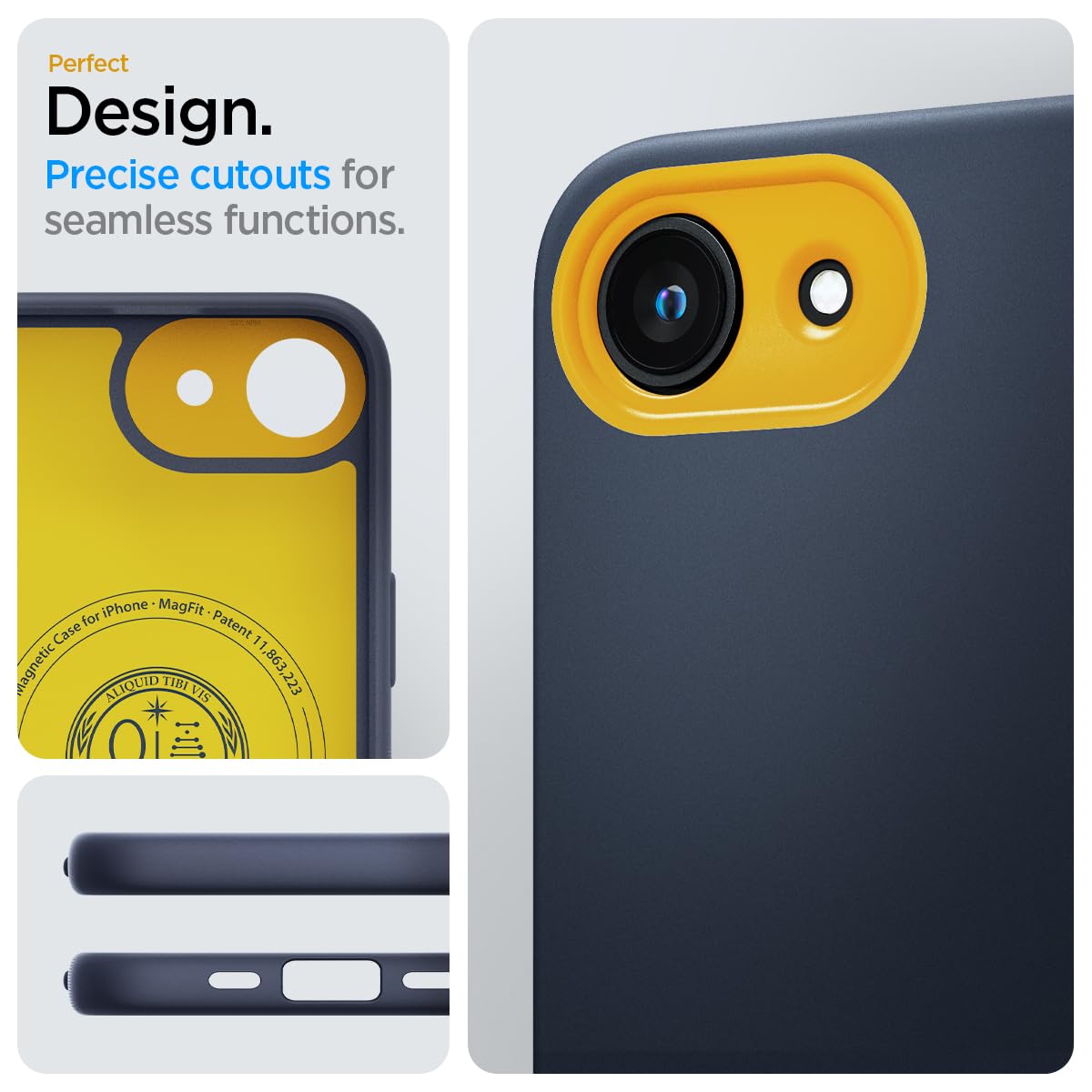 Foto 7 pulgar | Funda Spigen Nano Pop Magfit Para Iphone 16e, Color Azul - Venta Internacional.