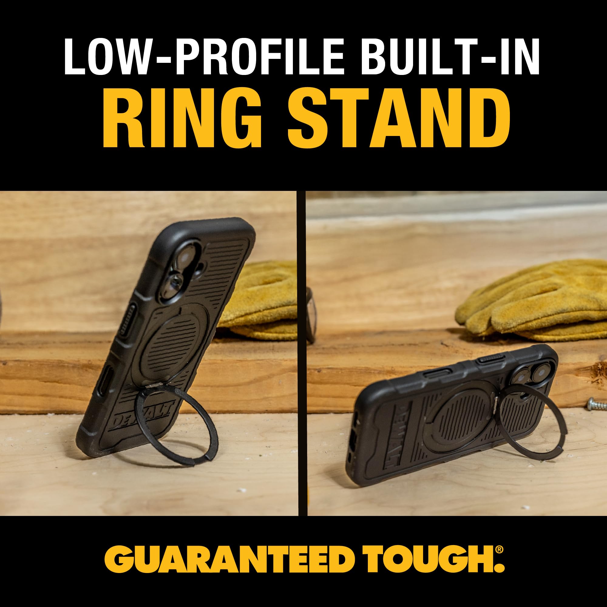 Foto 4 pulgar | Funda De Teléfono Dewalt Con Anillo Magnético Giratorio De 360° Para Iphone 16 - Venta Internacional.