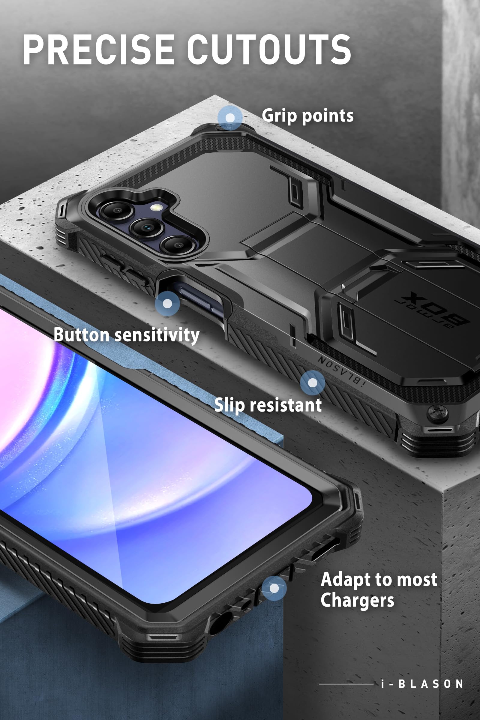 Foto 5 pulgar | Funda I-blason Armorbox Series Para Samsung Galaxy A16, Color Negro - Venta Internacional.