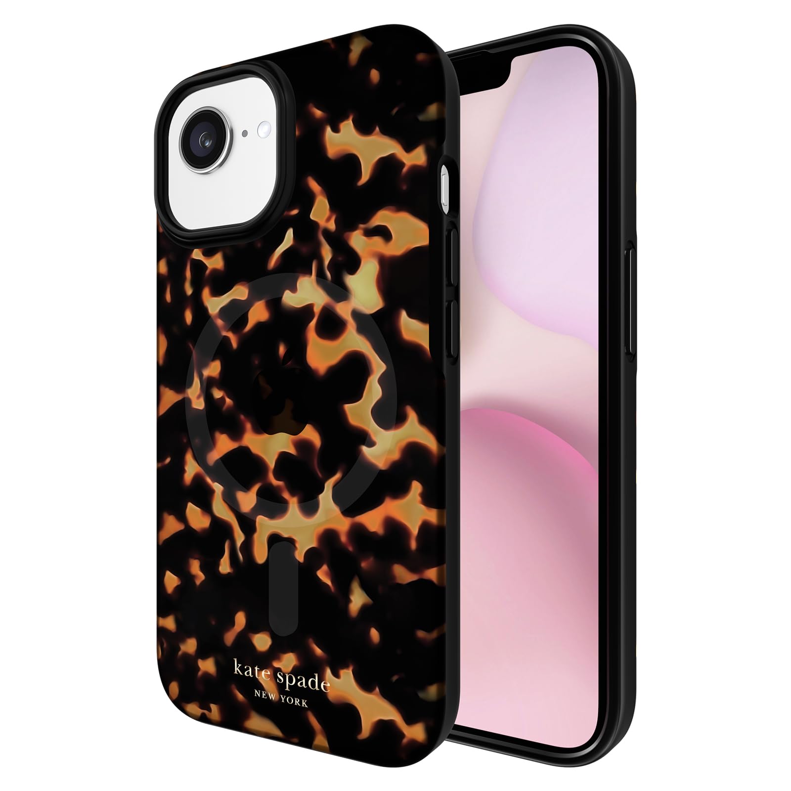 Funda De Teléfono Kate Spade New York Transparent Tortoise Para Iphone 16e (2025) /15/14/13 - Venta Internacional.