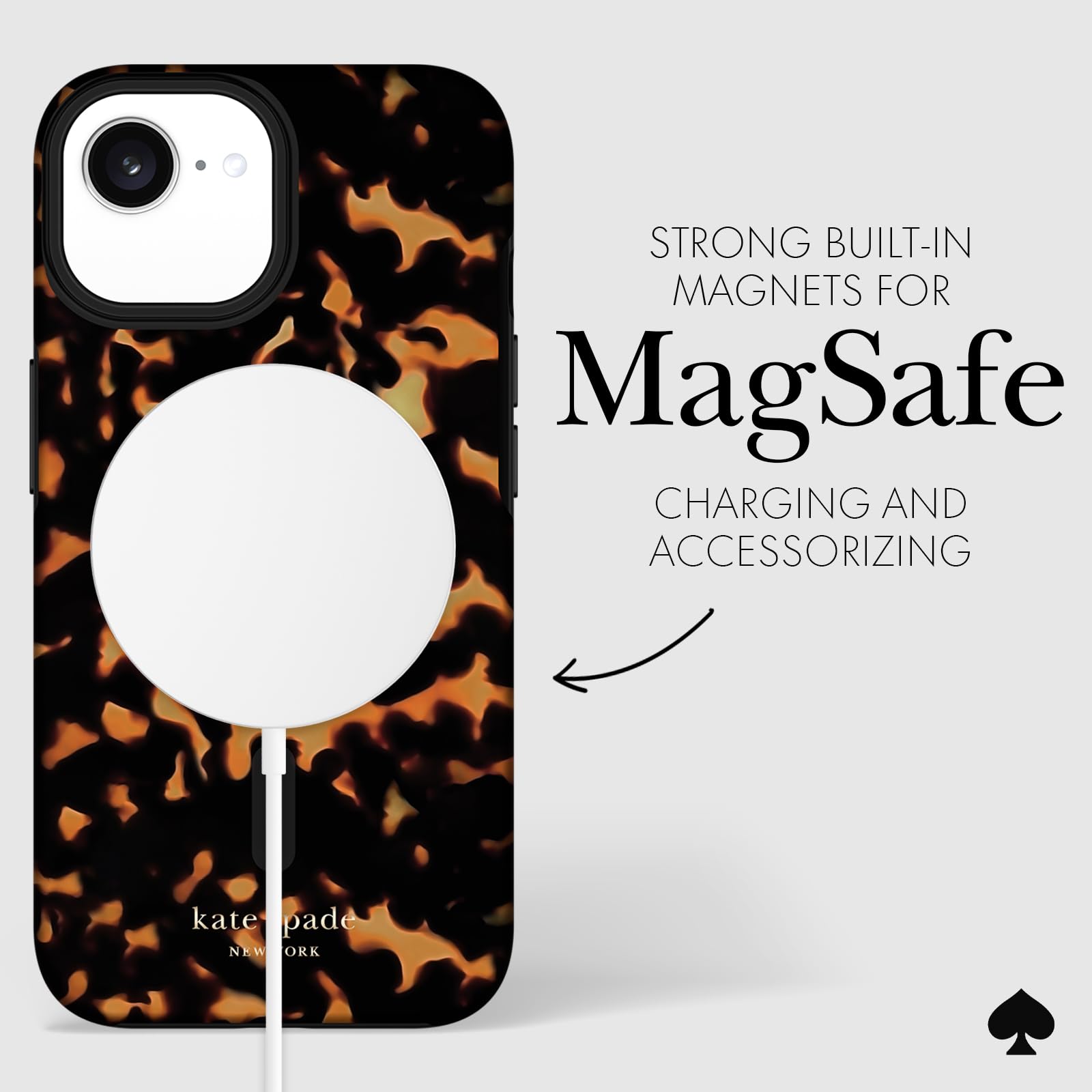 Foto 5 pulgar | Funda De Teléfono Kate Spade New York Transparent Tortoise Para Iphone 16e (2025) /15/14/13 - Venta Internacional.