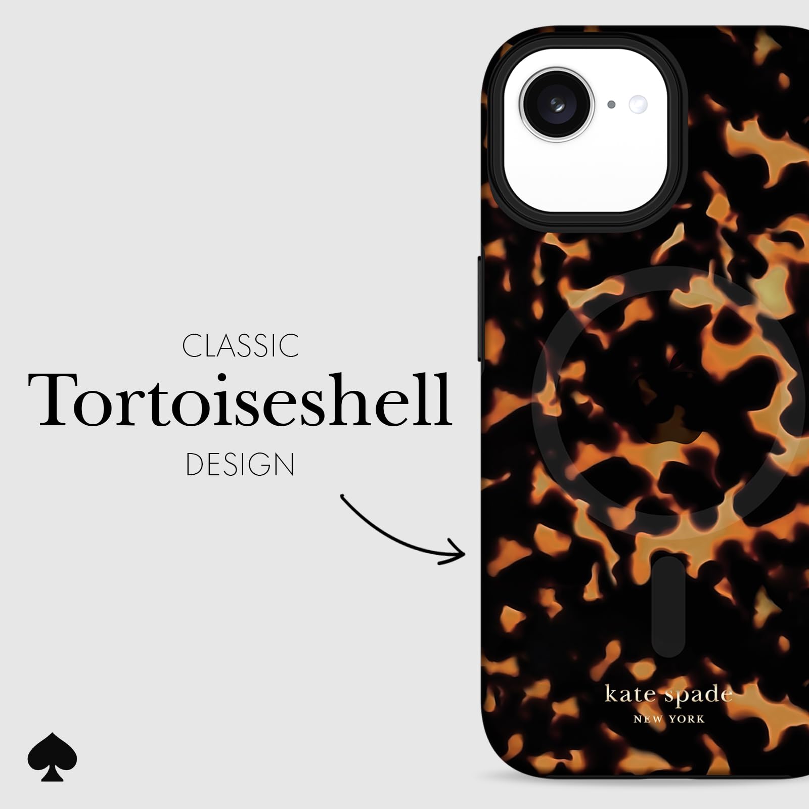 Foto 6 pulgar | Funda De Teléfono Kate Spade New York Transparent Tortoise Para Iphone 16e (2025) /15/14/13 - Venta Internacional.