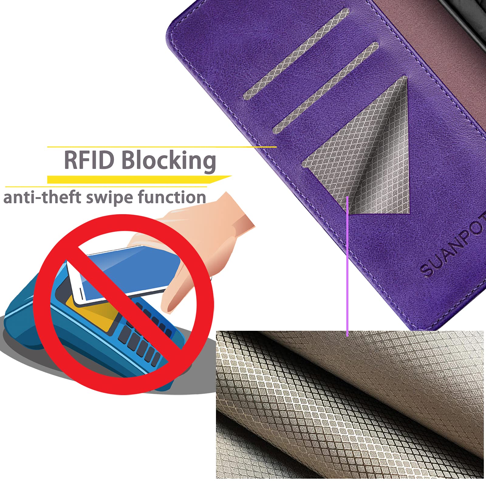 Foto 4 | Funda Tipo Cartera Suanpot Compatible Con Samsung Galaxy S25 Ultra - Venta Internacional.