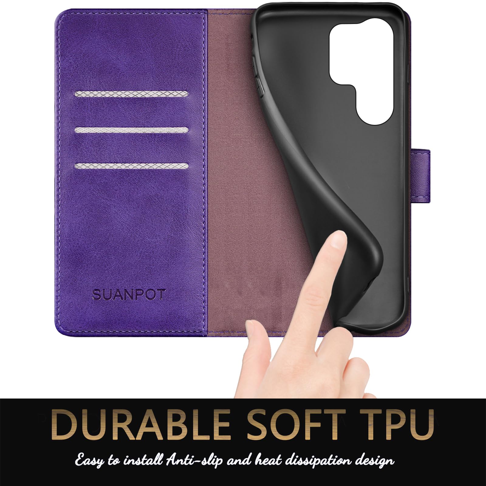 Foto 7 pulgar | Funda Tipo Cartera Suanpot Compatible Con Samsung Galaxy S25 Ultra - Venta Internacional.