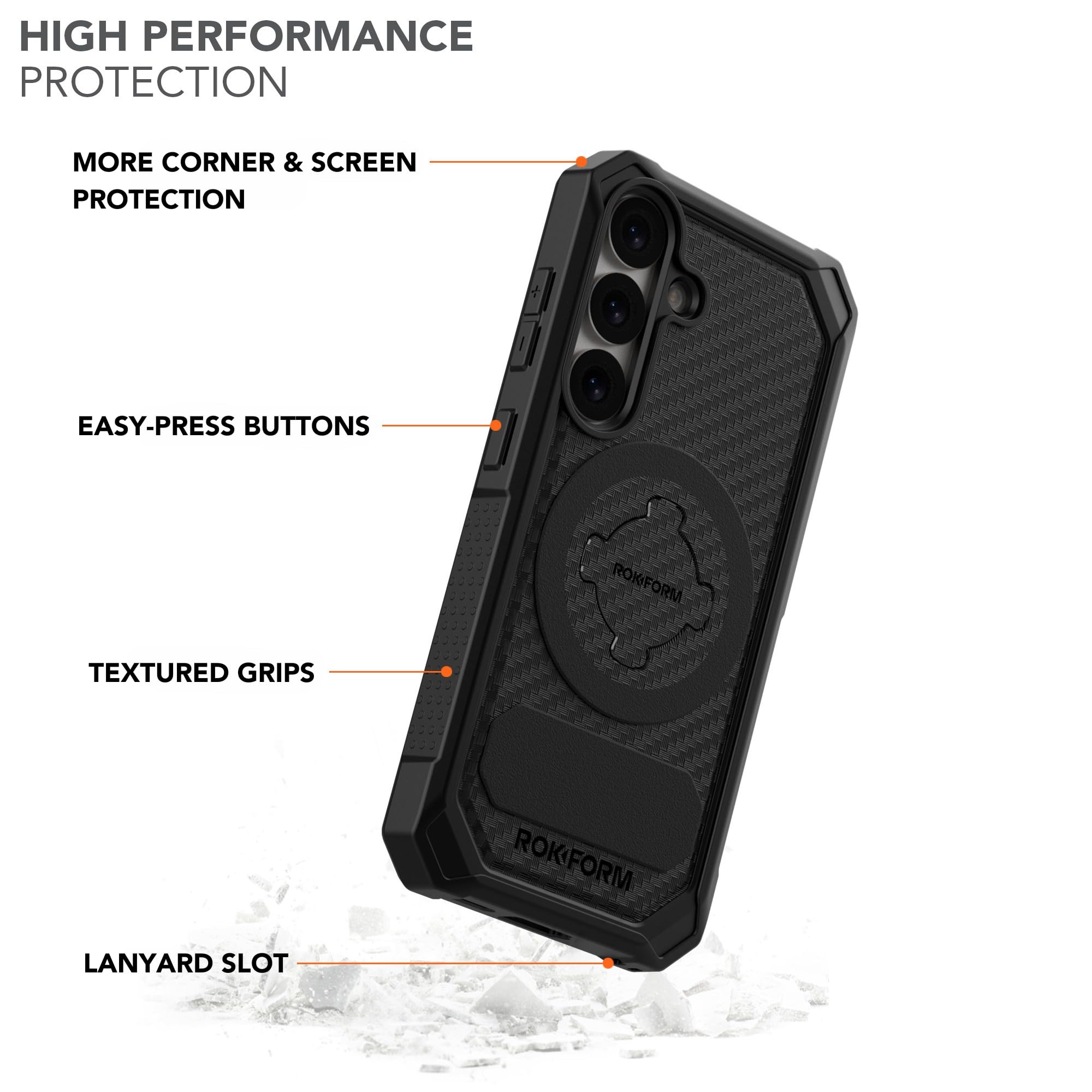 Foto 3 pulgar | Funda Rokform Rugged Para Galaxy S25 Con Mag Safe, Color Negro - Venta Internacional.