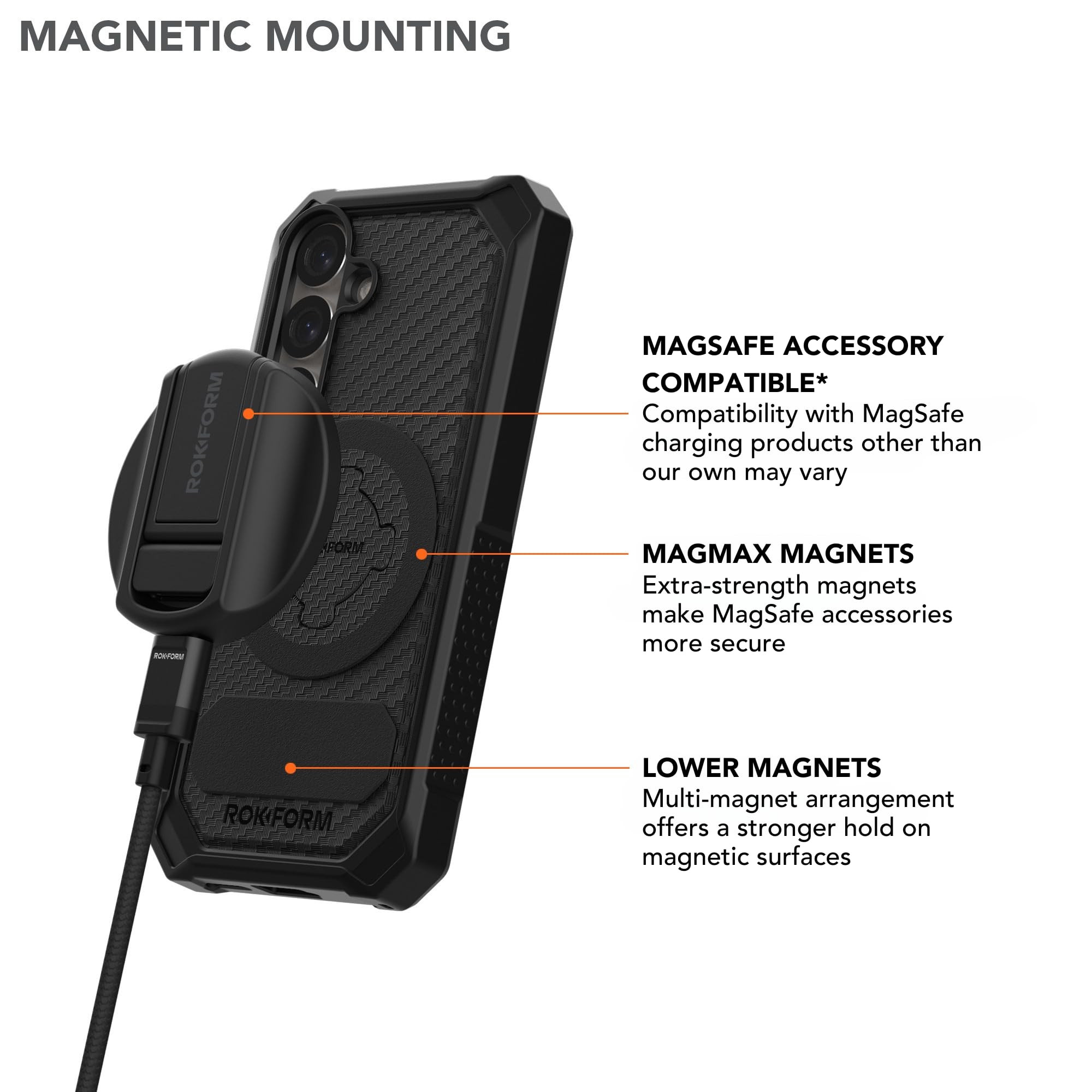 Foto 3 | Funda Rokform Rugged Para Galaxy S25 Con Mag Safe, Color Negro - Venta Internacional.