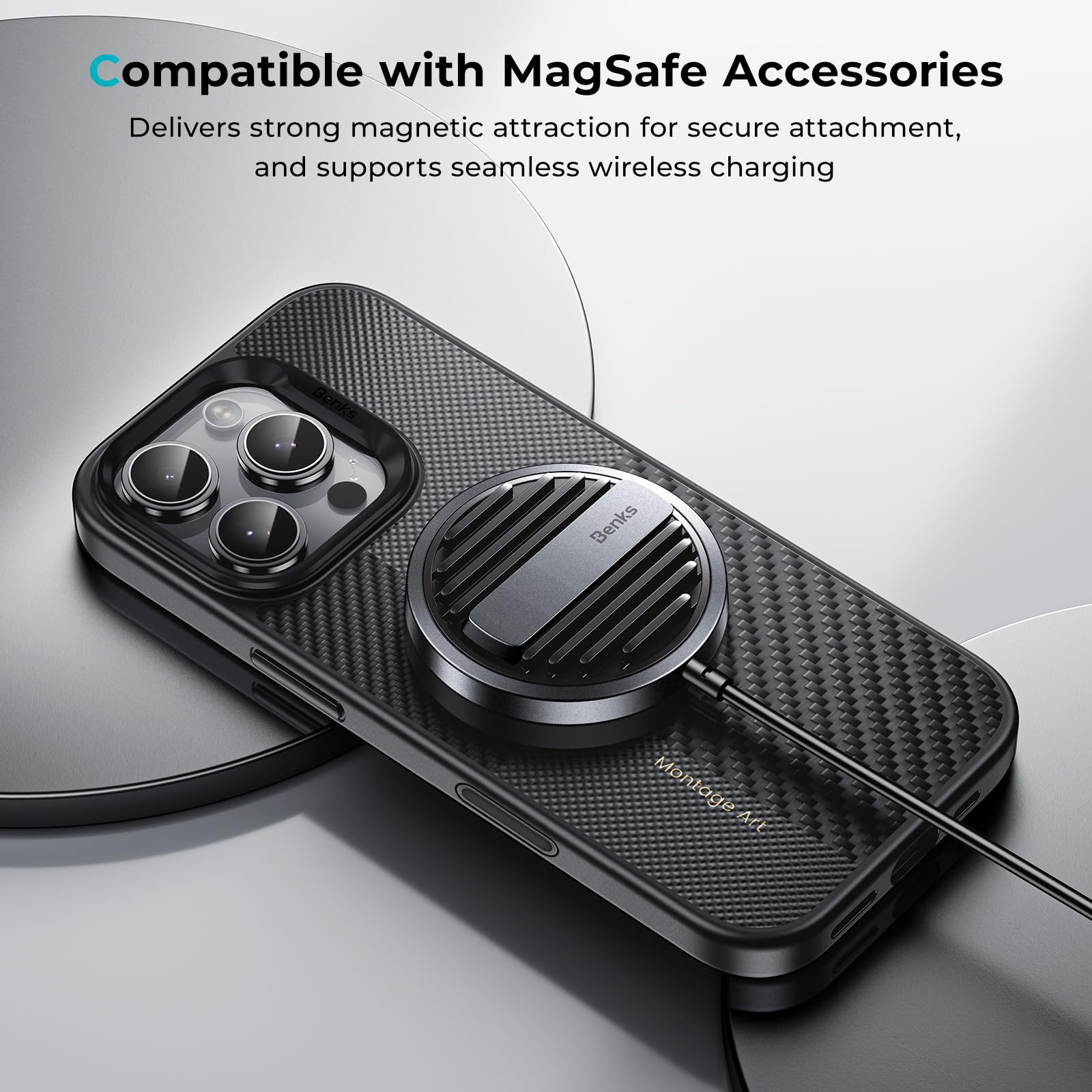 Foto 6 pulgar | Funda Benks Montage Armorpro Para Iphone 16 Pro Max Con Magsafe - Venta Internacional.