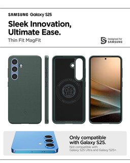 Foto 2 | Funda Spigen Thin Fit Magfit Para Samsung Galaxy S25, Color Verde - Venta Internacional.