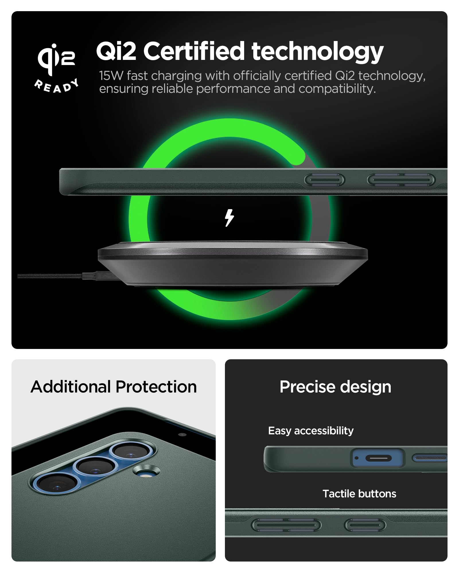 Foto 4 pulgar | Funda Spigen Thin Fit Magfit Para Samsung Galaxy S25, Color Verde - Venta Internacional.