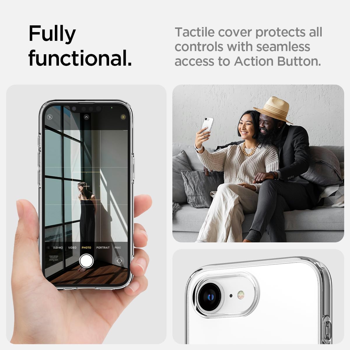 Foto 8 pulgar | Funda Magfit De Cristal Líquido Spigen Para Iphone 16e, Color Blanco Transparente - Venta Internacional.