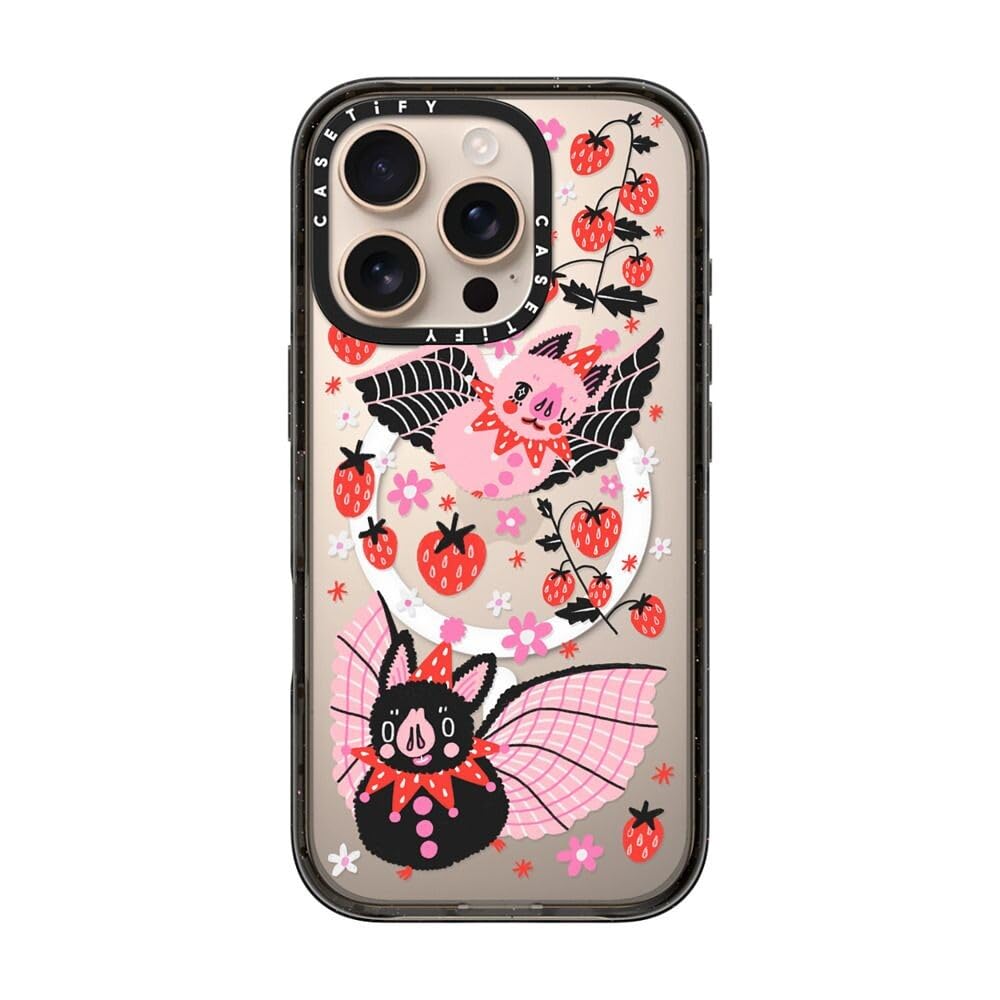 Foto 5 pulgar | Funda De Teléfono Casetify Impact Para Iphone 16 Pro Strawberry Bats - Venta Internacional.
