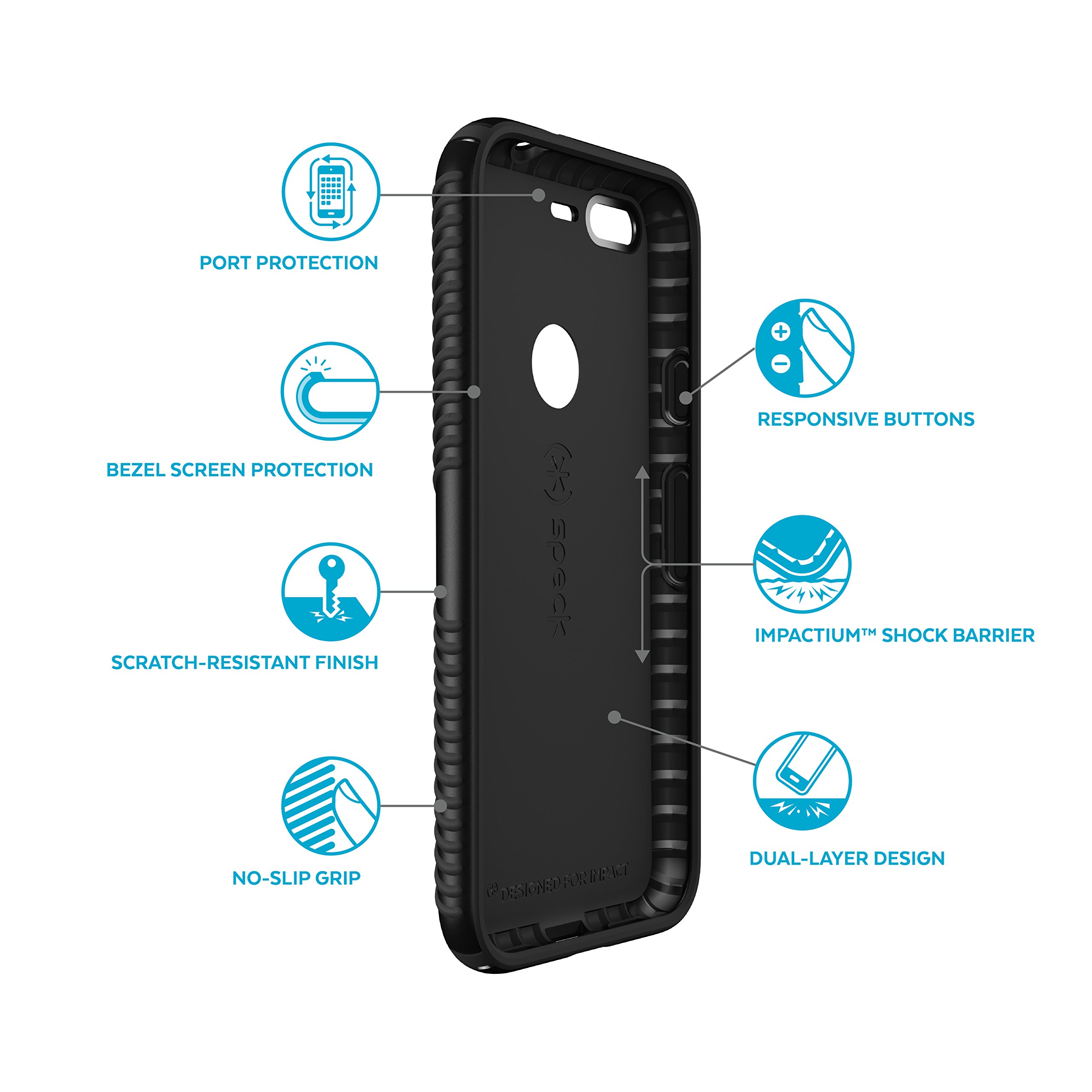 Foto 7 pulgar | Funda Para Teléfono Móvil Speck Products Presidio Grip Para Google Pixel Xl, Negro/negro - Venta Internacional.