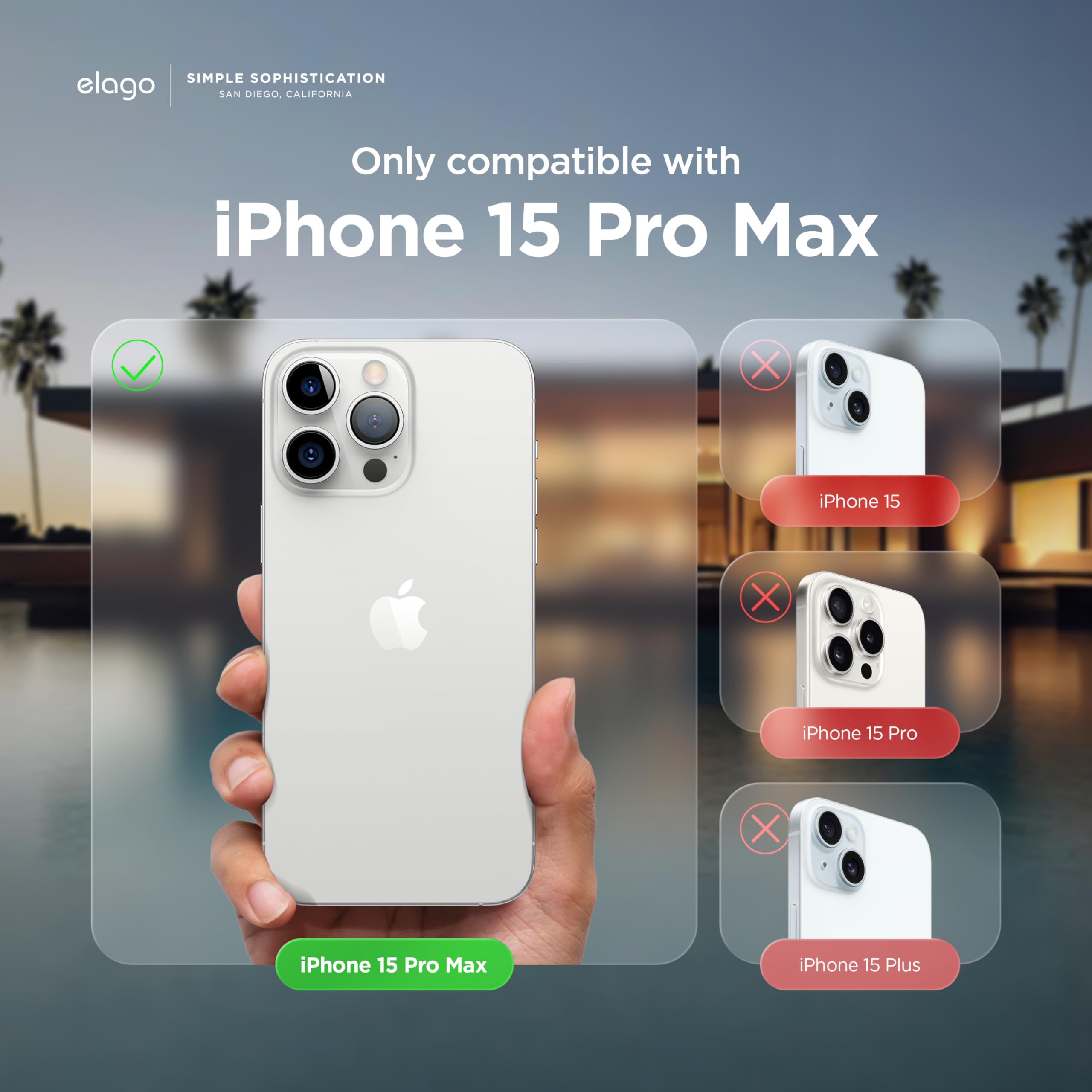 Foto 3 pulgar | Funda Elago Liquid Silicone Para Iphone 15 Pro Max Blanca - Venta Internacional.