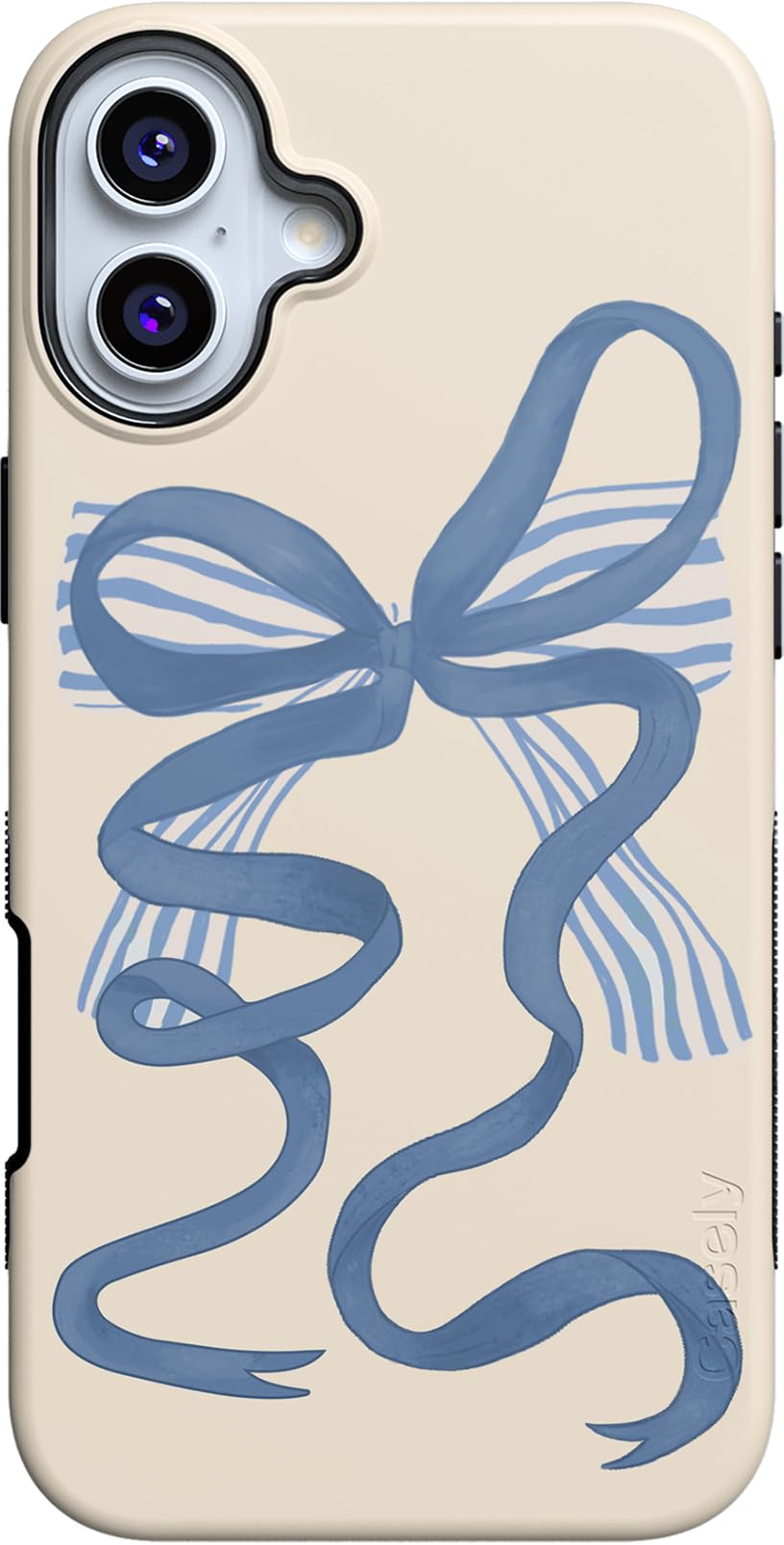 Foto 2 pulgar | Funda Para Teléfono Casely Heartstrings Blue Bow Coquette Para Iphone 16 - Venta Internacional.