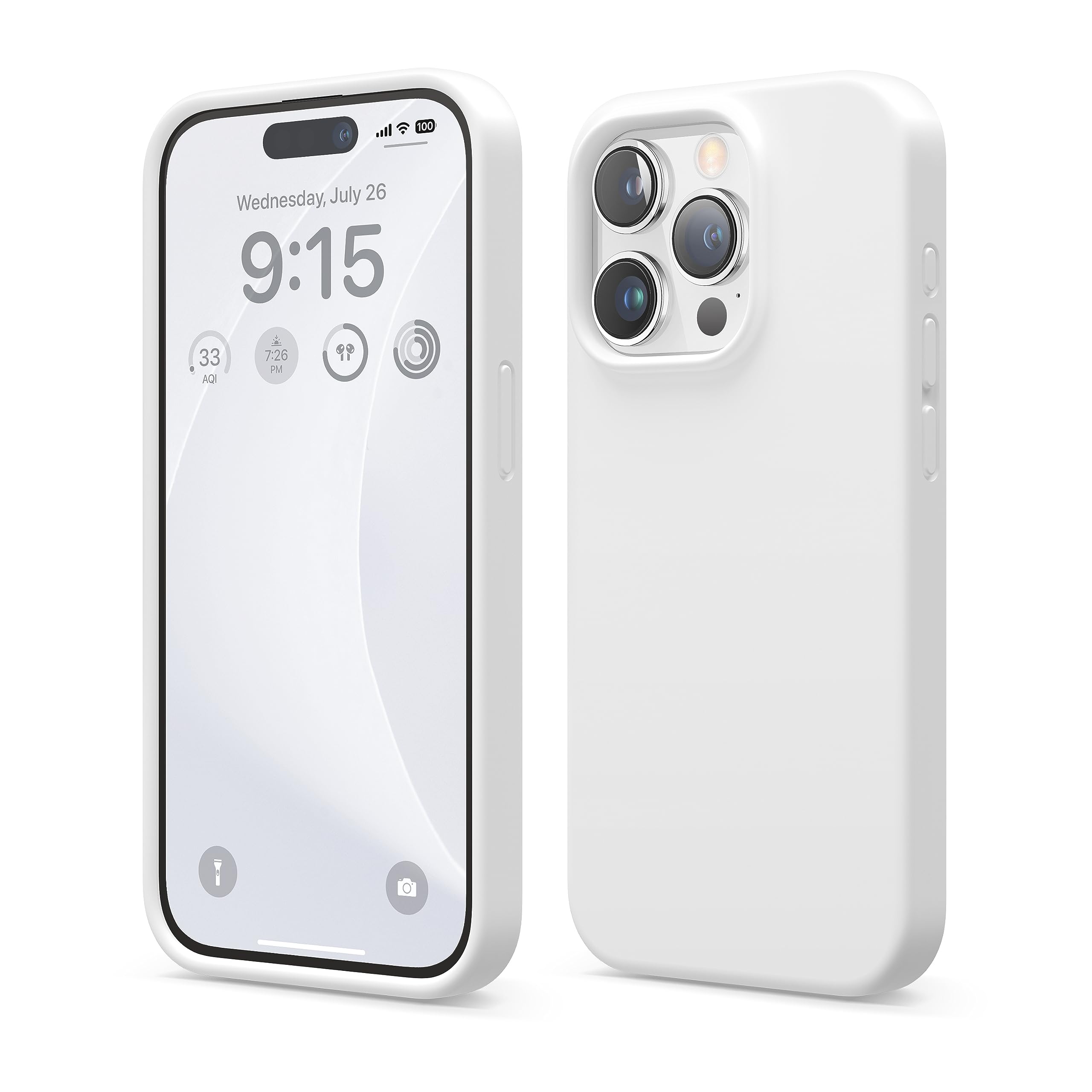 Foto 2 pulgar | Funda Elago Liquid Silicone Para Iphone 15 Pro Blanca - Venta Internacional.