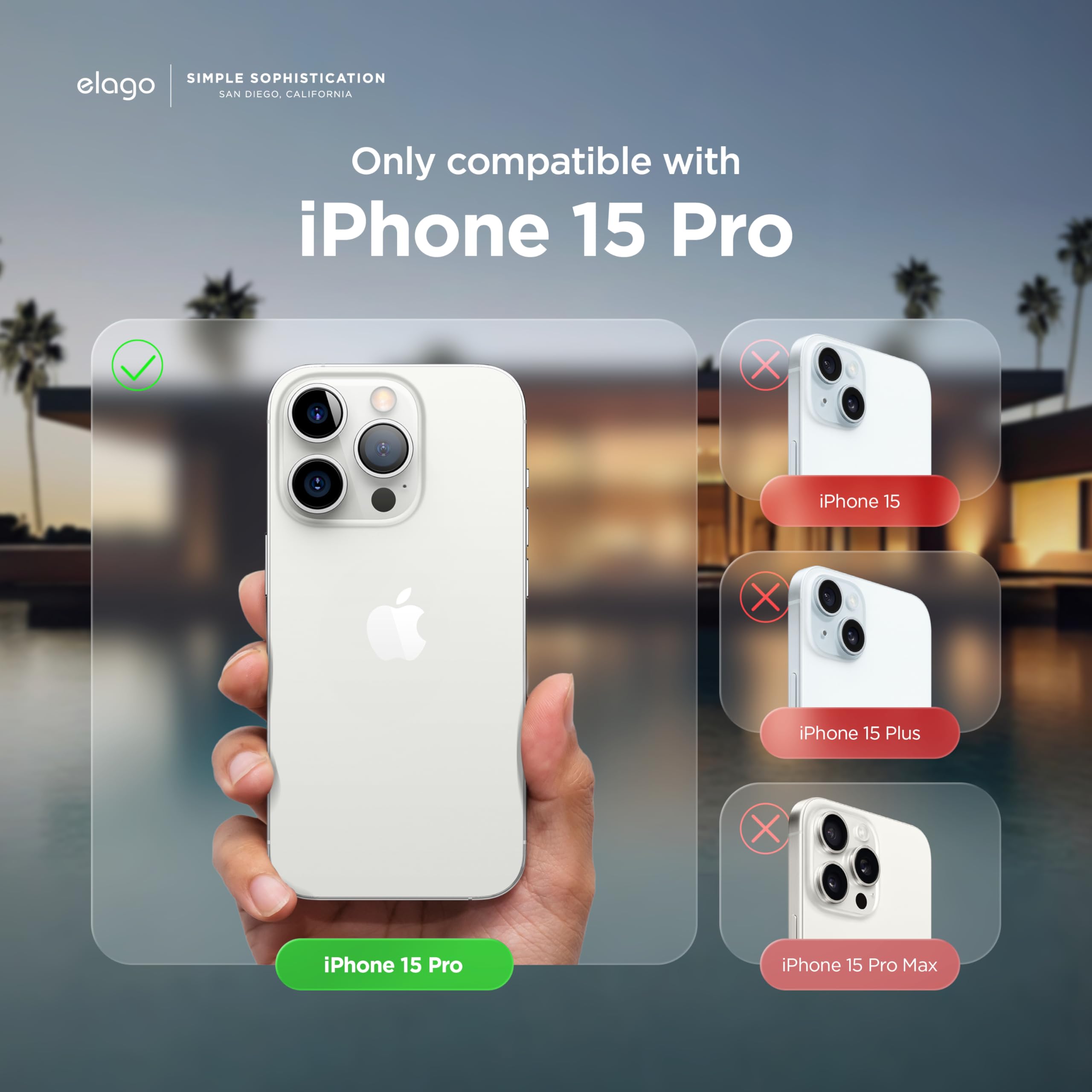 Foto 3 pulgar | Funda Elago Liquid Silicone Para Iphone 15 Pro Blanca - Venta Internacional.