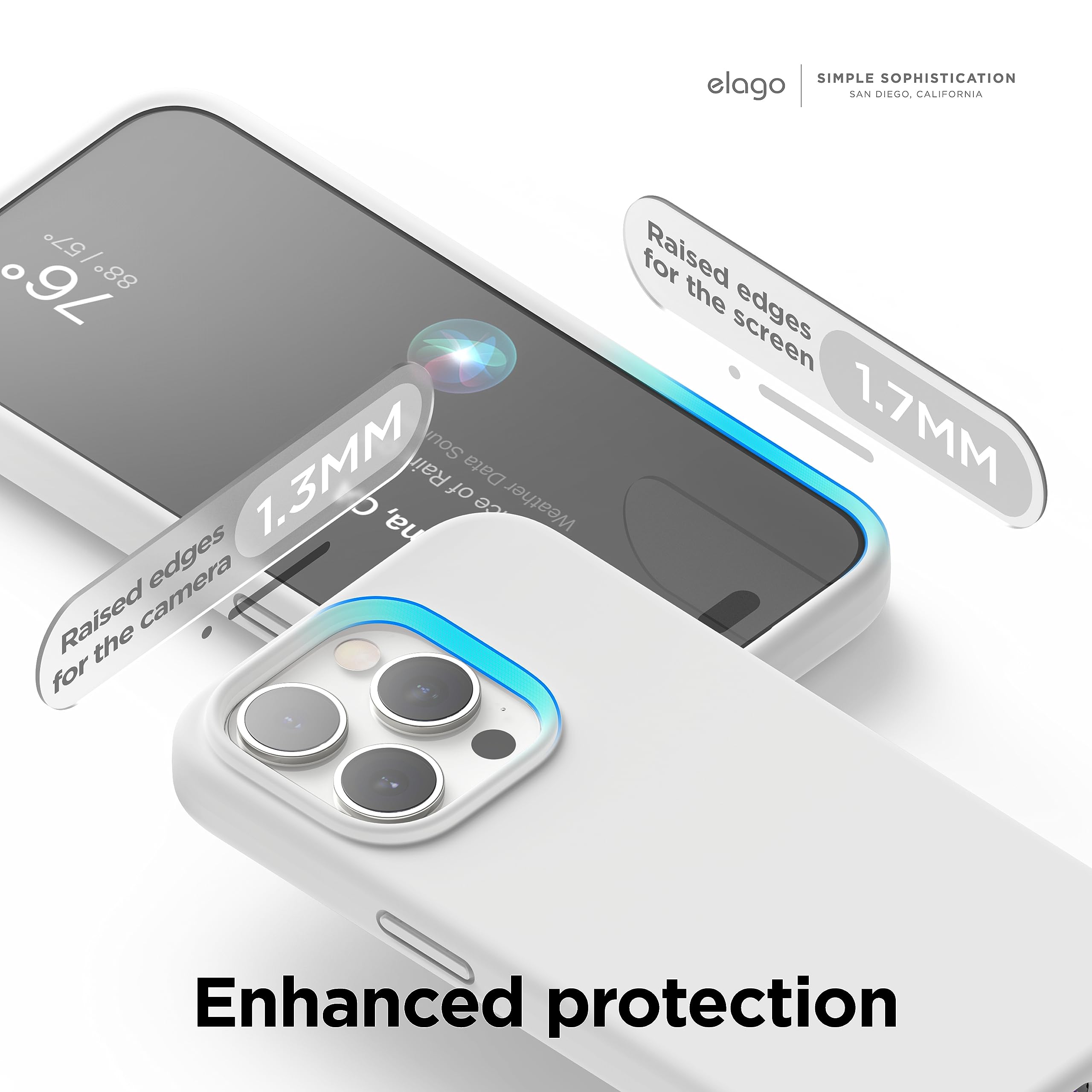 Foto 6 pulgar | Funda Elago Liquid Silicone Para Iphone 15 Pro Blanca - Venta Internacional.