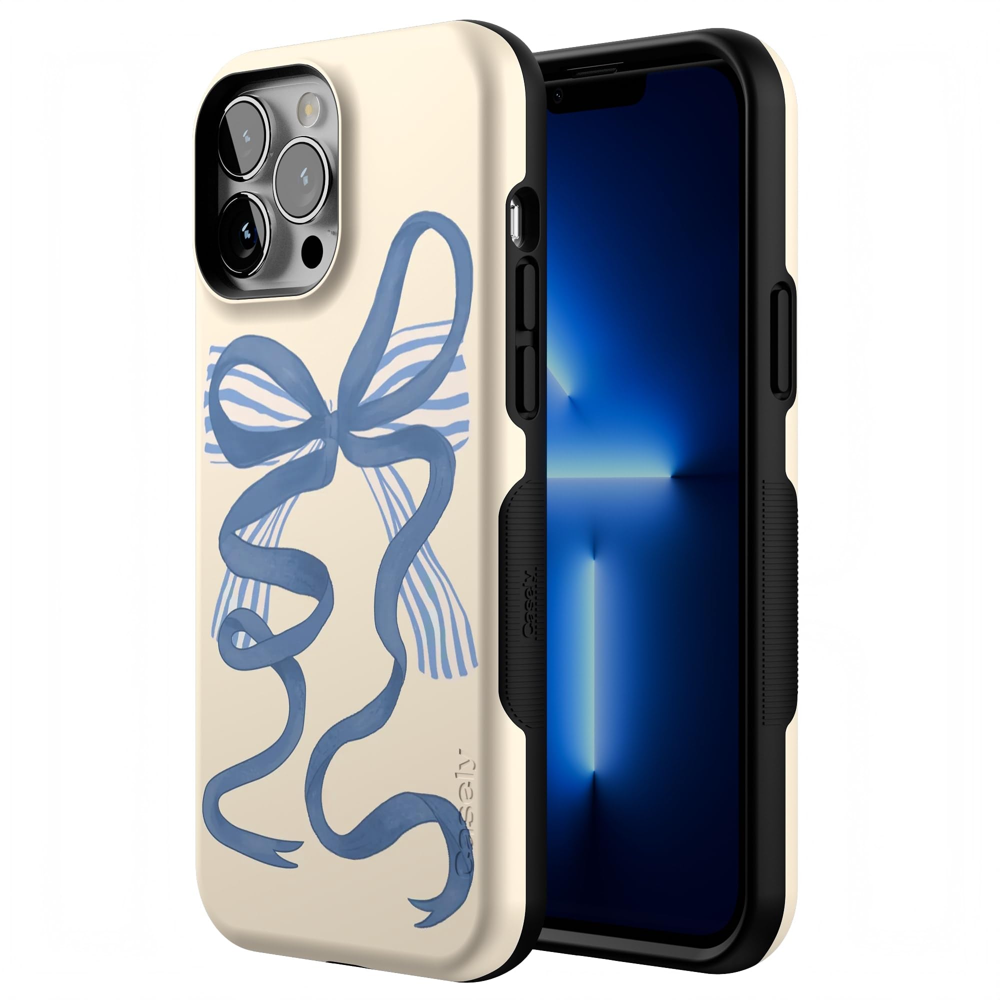 Foto 3 pulgar | Funda Para Teléfono Casely Heartstrings Blue Bow Para Iphone 13 Pro Max - Venta Internacional.