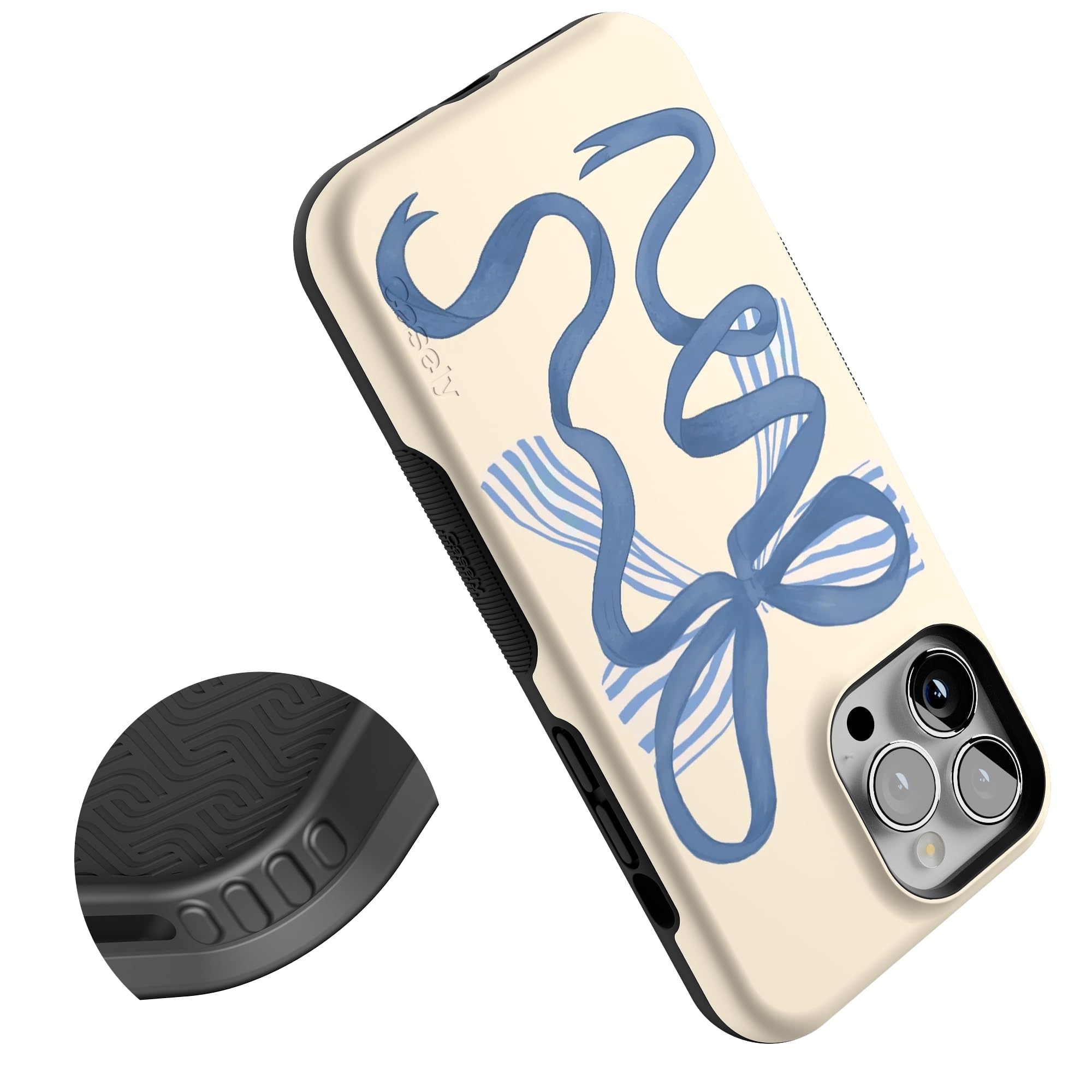 Foto 6 pulgar | Funda Para Teléfono Casely Heartstrings Blue Bow Para Iphone 13 Pro Max - Venta Internacional.