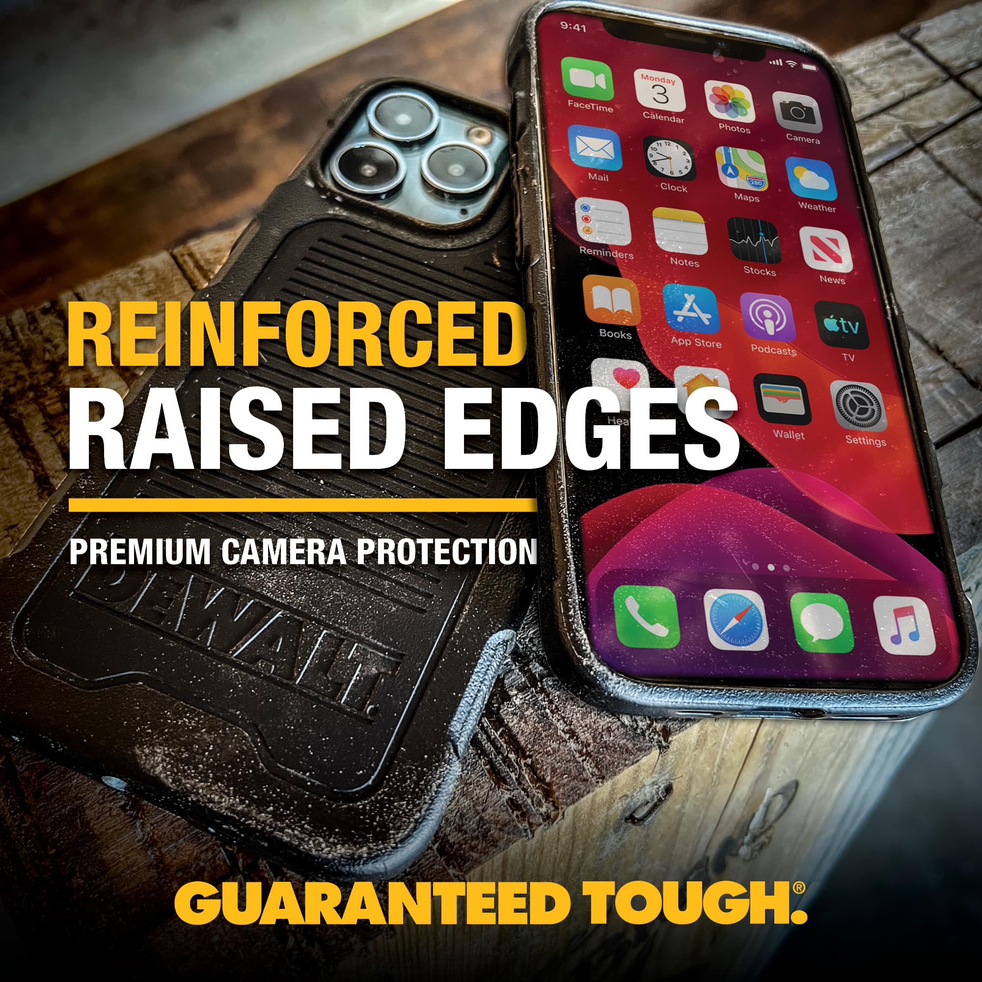 Foto 7 pulgar | Funda De Teléfono Dewalt Heavy Duty Magnetic Para Iphone 15 Pro, Color Negro - Venta Internacional.