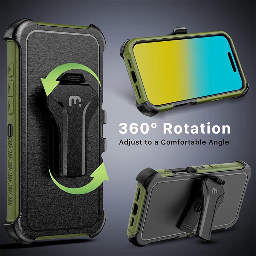 Foto 8 pulgar | . Funda Mybat Maverick Magsafe Clip Para Iphone 16 Pro Max - Verde Con Mica