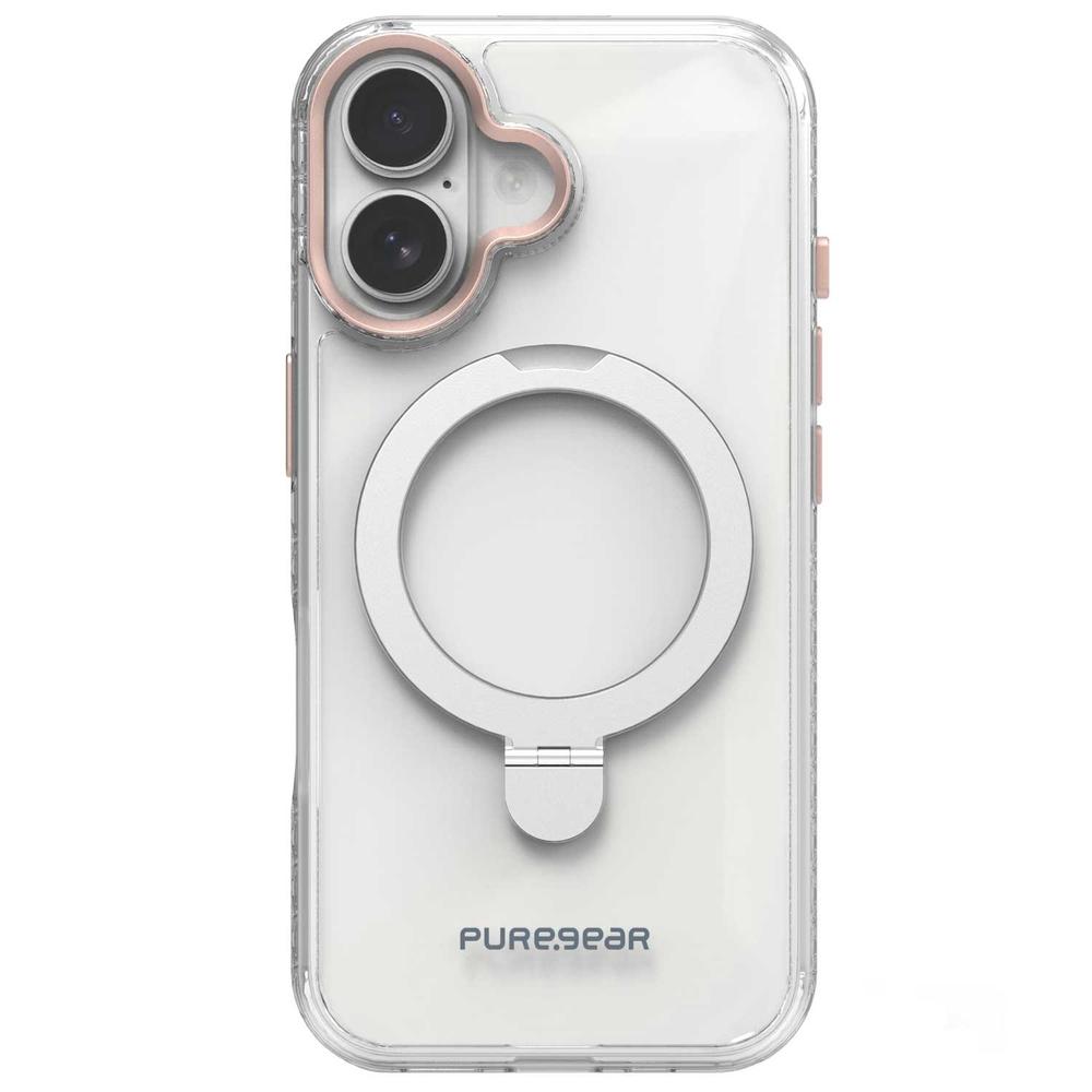 Foto 2 pulgar | . Funda Puregear Slimshell Kik Mag Para Iphone 16 Plus Transp Rosa Compatible Con Magsafe