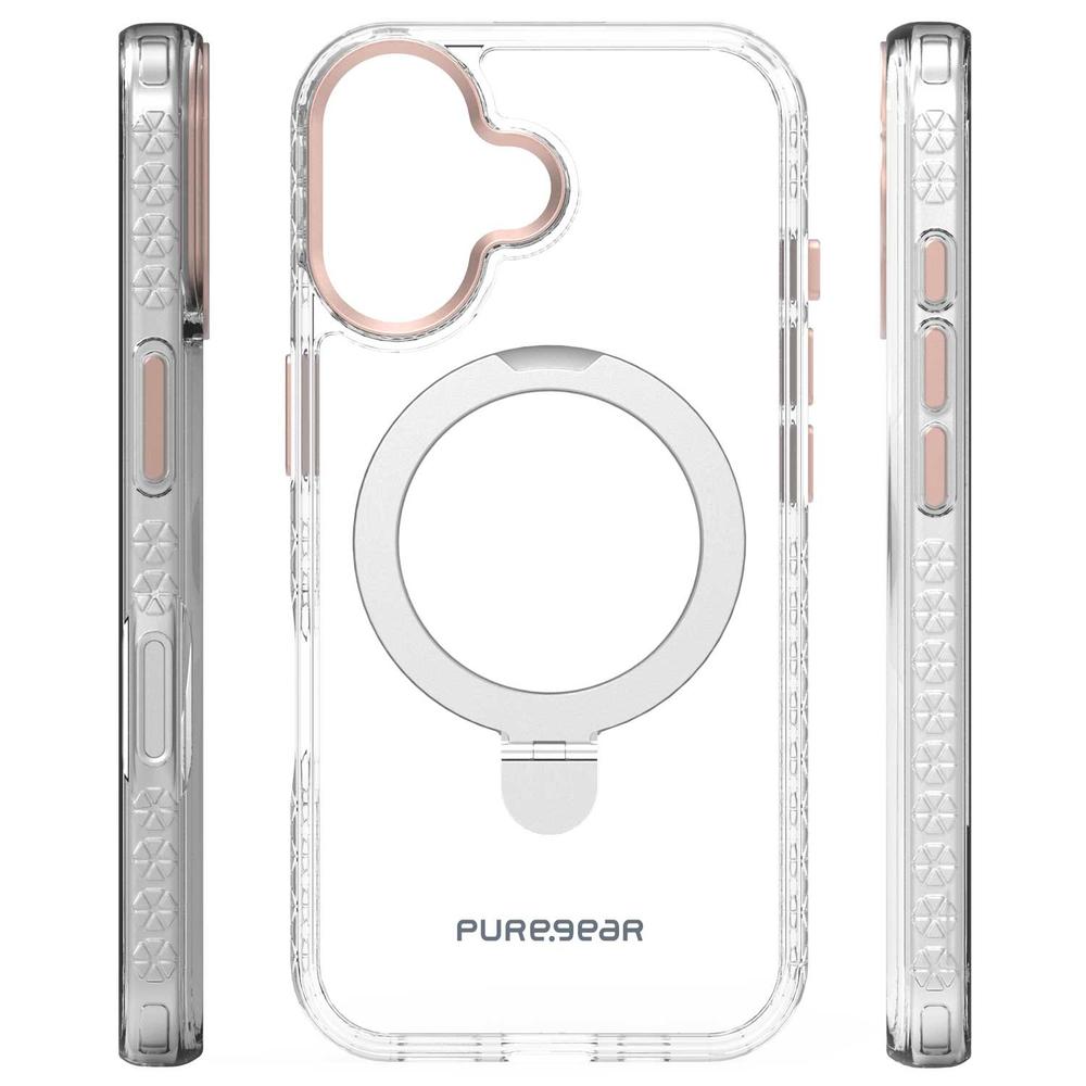 Foto 3 pulgar | . Funda Puregear Slimshell Kik Mag Para Iphone 16 Plus Transp Rosa Compatible Con Magsafe