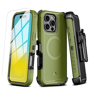 Foto 1 | . Funda Mybat Maverick Magsafe Clip Para Iphone 16 Pro - Verde Con Mica
