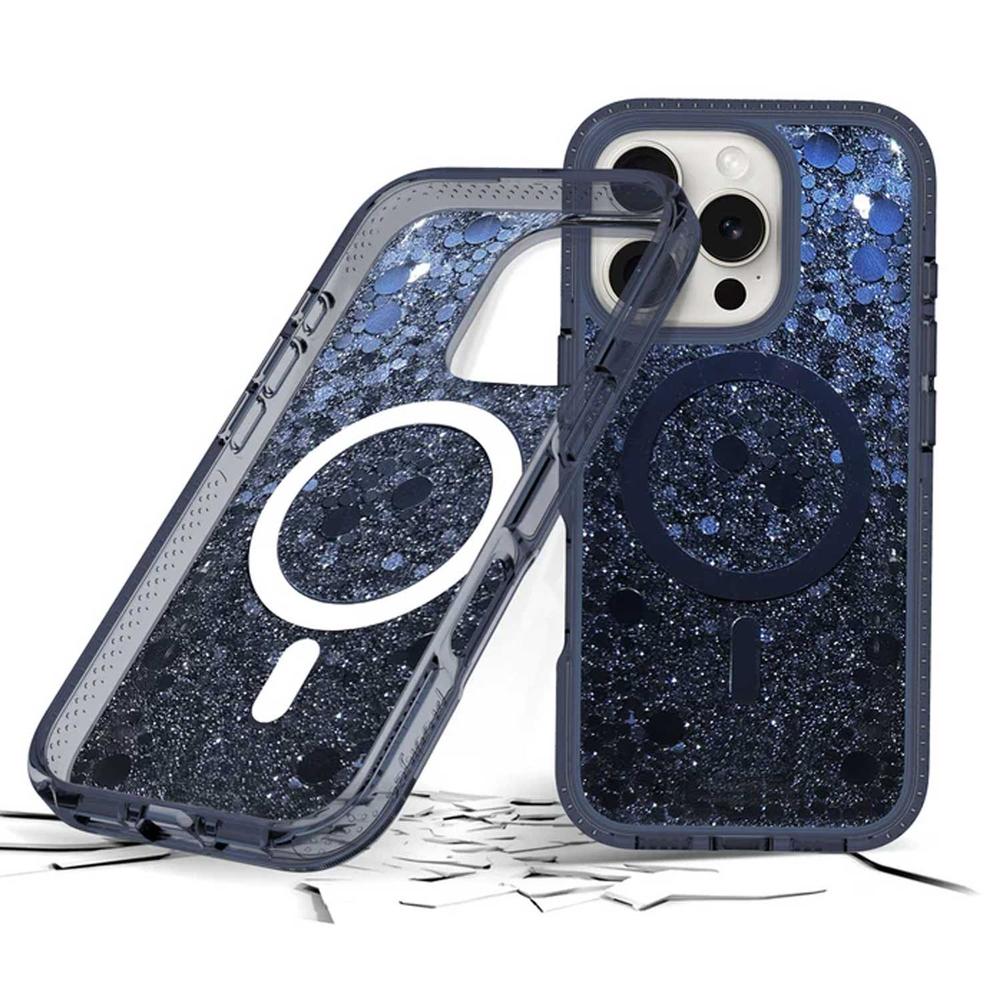 Foto 3 pulgar | . Funda Prodigee Popstar Mag Para Iphone 16 Pro Max Azul Brillos