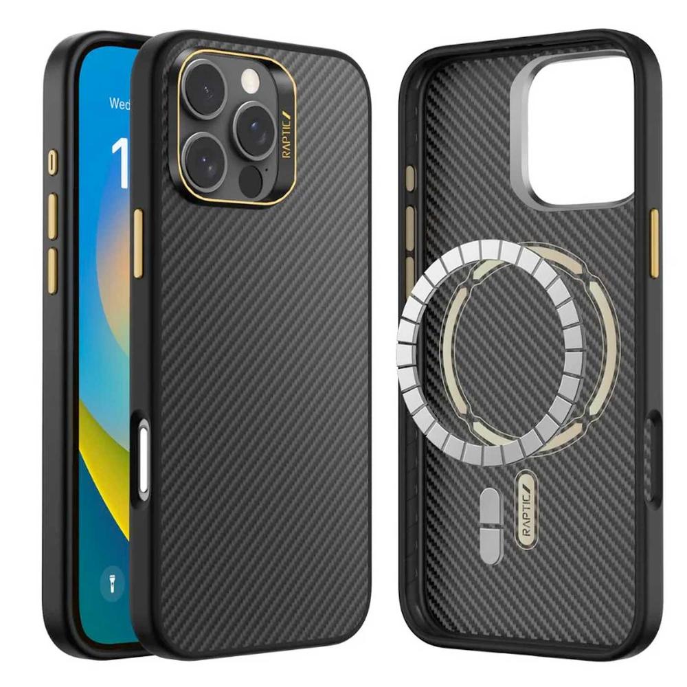 Foto 3 pulgar | . Funda Raptic Aramid Para Iphone 16 Pro Max Negra Compatible Con Magsafe
