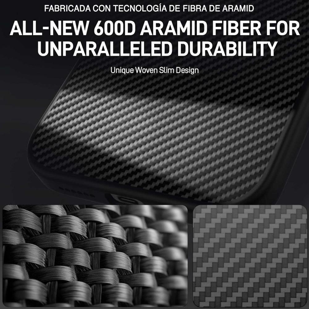 Foto 7 pulgar | . Funda Raptic Aramid Para Iphone 16 Pro Max Negra Compatible Con Magsafe
