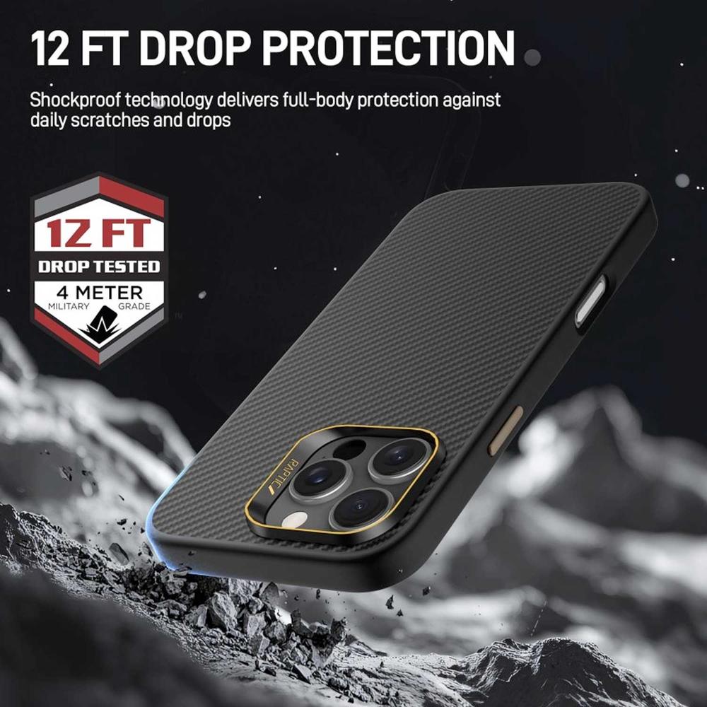Foto 8 pulgar | . Funda Raptic Aramid Para Iphone 16 Pro Max Negra Compatible Con Magsafe