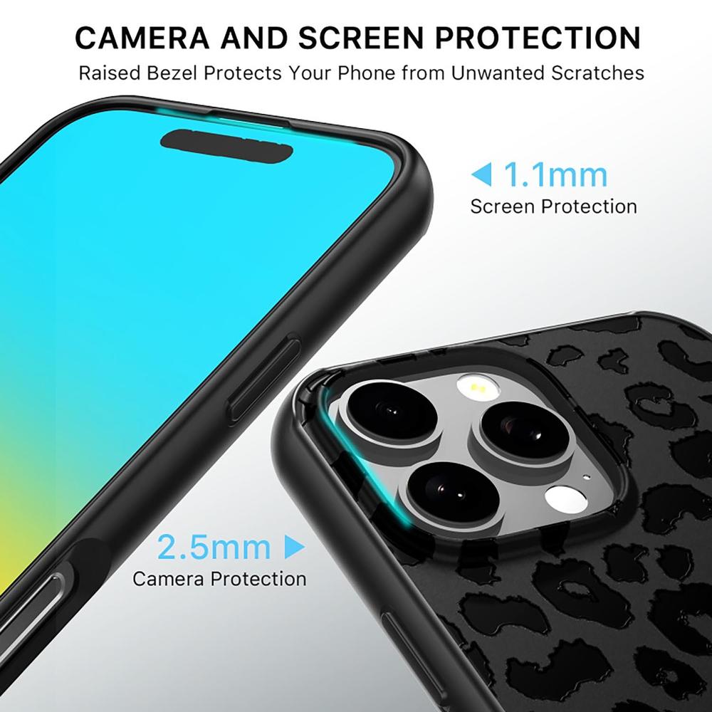 Foto 5 pulgar | . Funda Mybat Mood Con Magsafe Para Iphone 16 Pro Max - Negro Leopardo