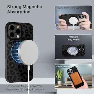 Foto 5 | . Funda Mybat Mood Con Magsafe Para Iphone 16 Pro Max - Negro Leopardo