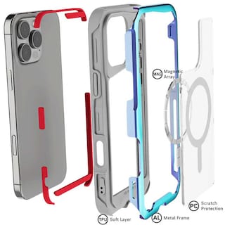 Foto 3 | Funda Ghostek Atomic para iPhone 16 Pro Max Aluminio Prismatic Transp Magsafe