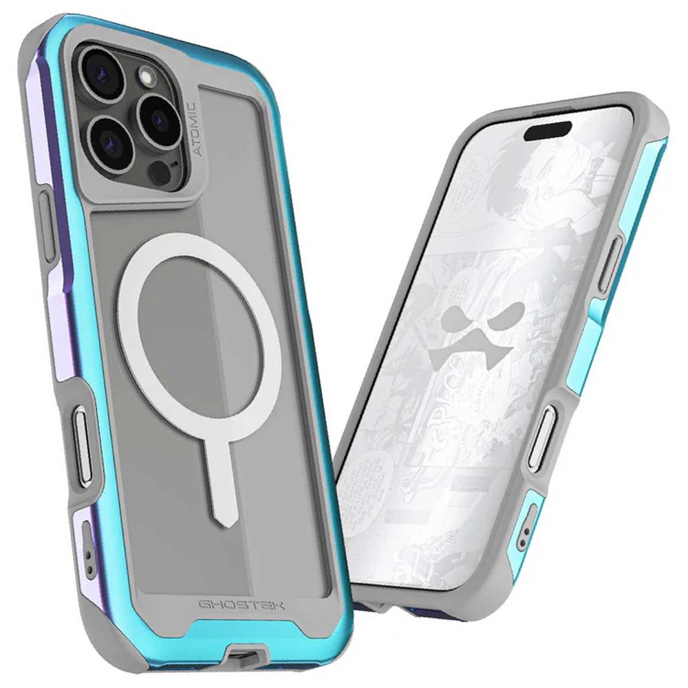 Foto 2 pulgar | Funda Ghostek Atomic para iPhone 16 Pro Aluminio Prismatic Transp Magsafe