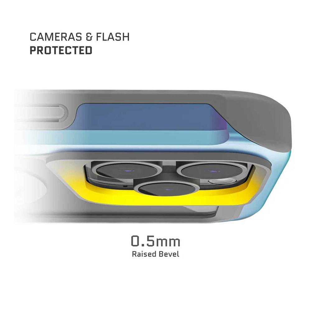 Foto 6 pulgar | Funda Ghostek Atomic para iPhone 16 Pro Aluminio Prismatic Transp Magsafe